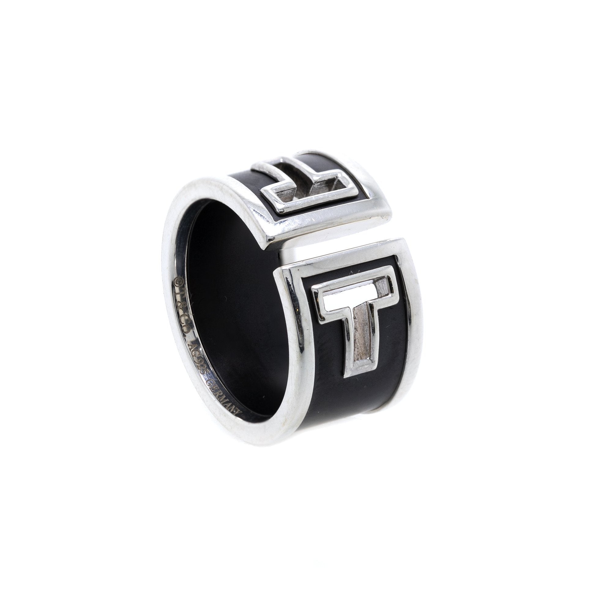 Tiffany & Co. T Cutout Ring with Black Ceramic