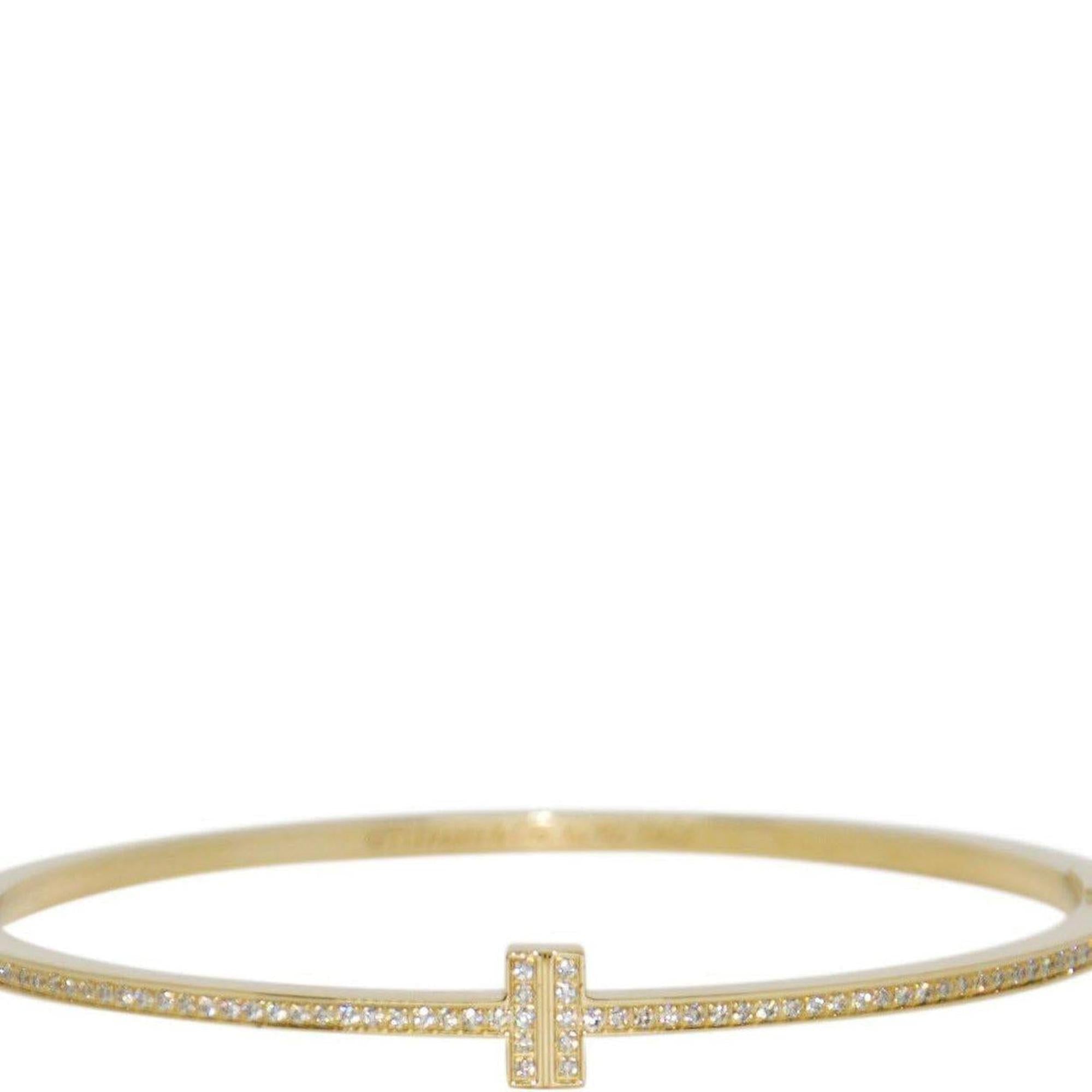 Tiffany & Co. T Two Hinged Diamond Bangle Bracelet