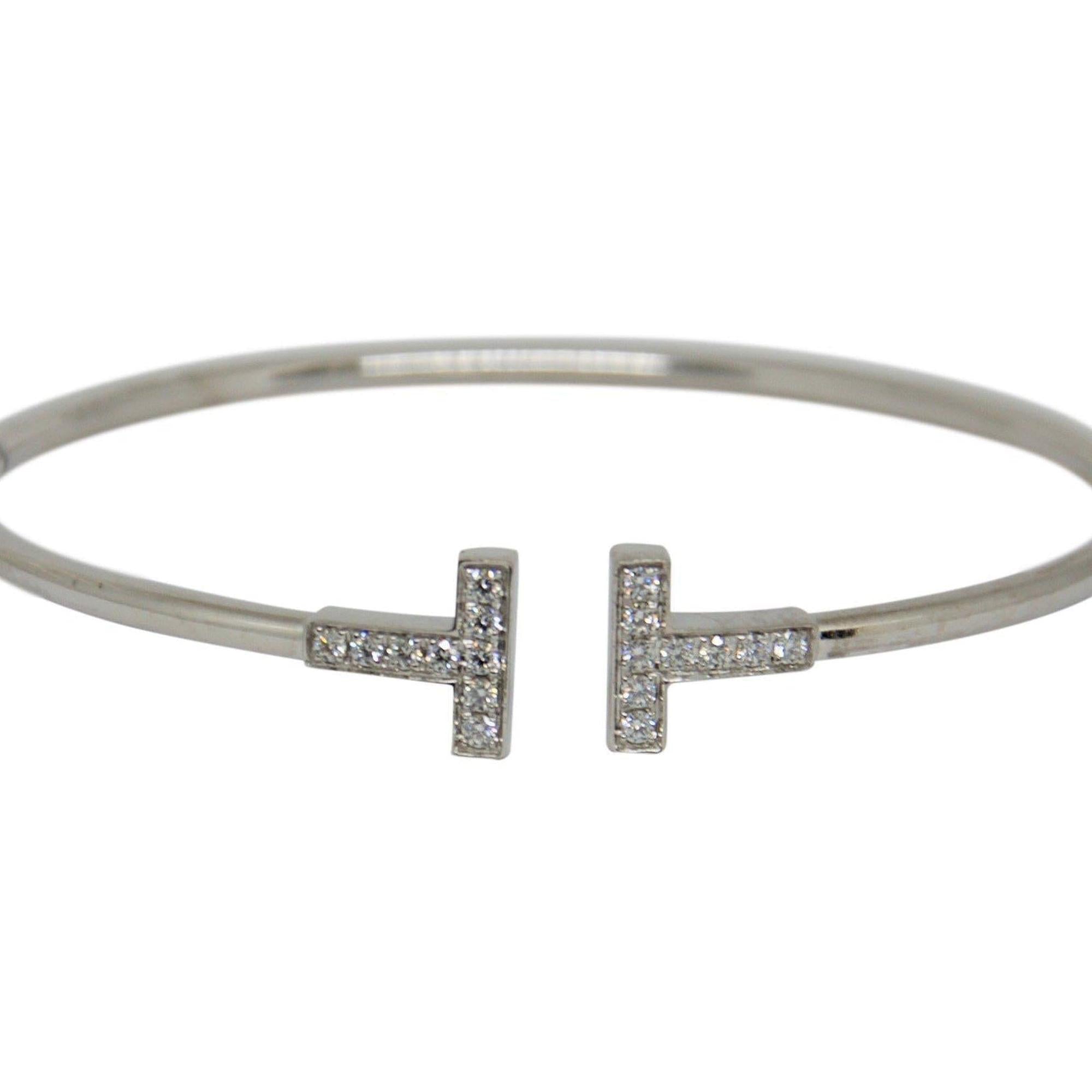 Tiffany & Co. T Wire Bracelet with Diamonds