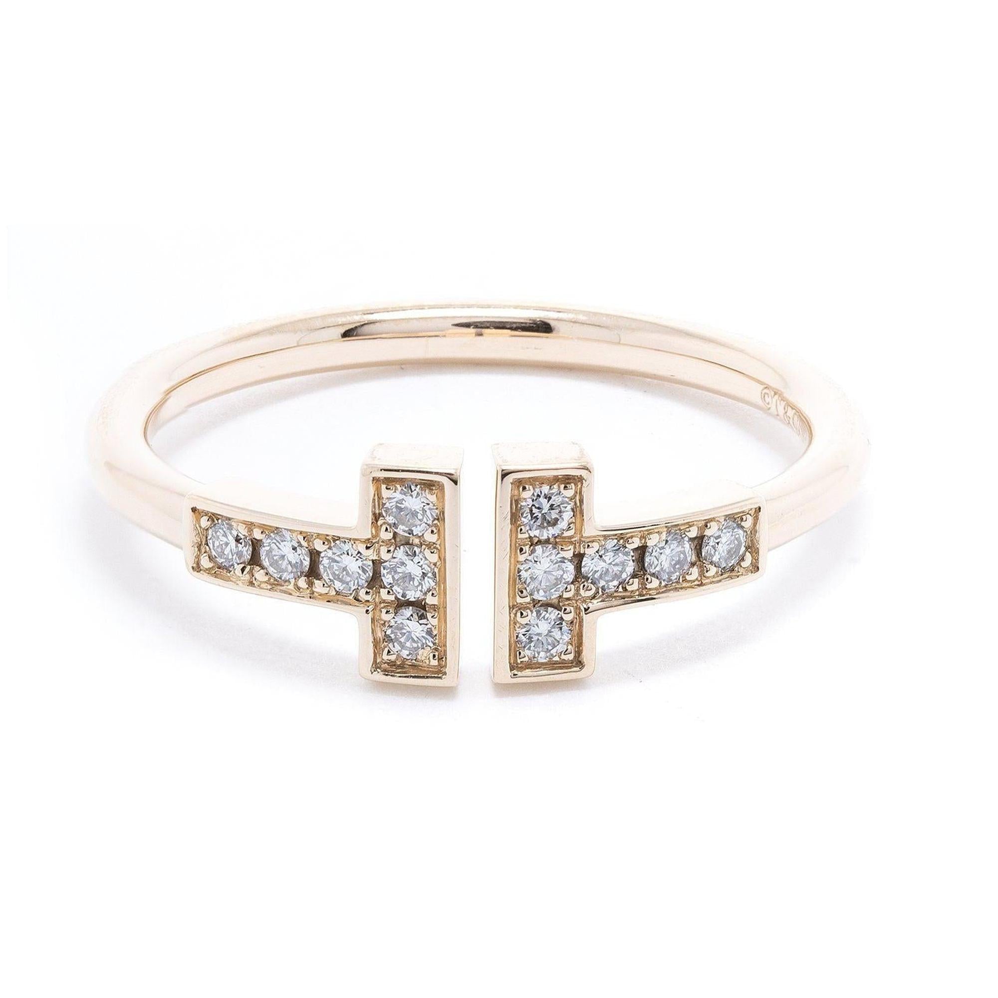 Tiffany & Co. T Wire Ring with Diamonds