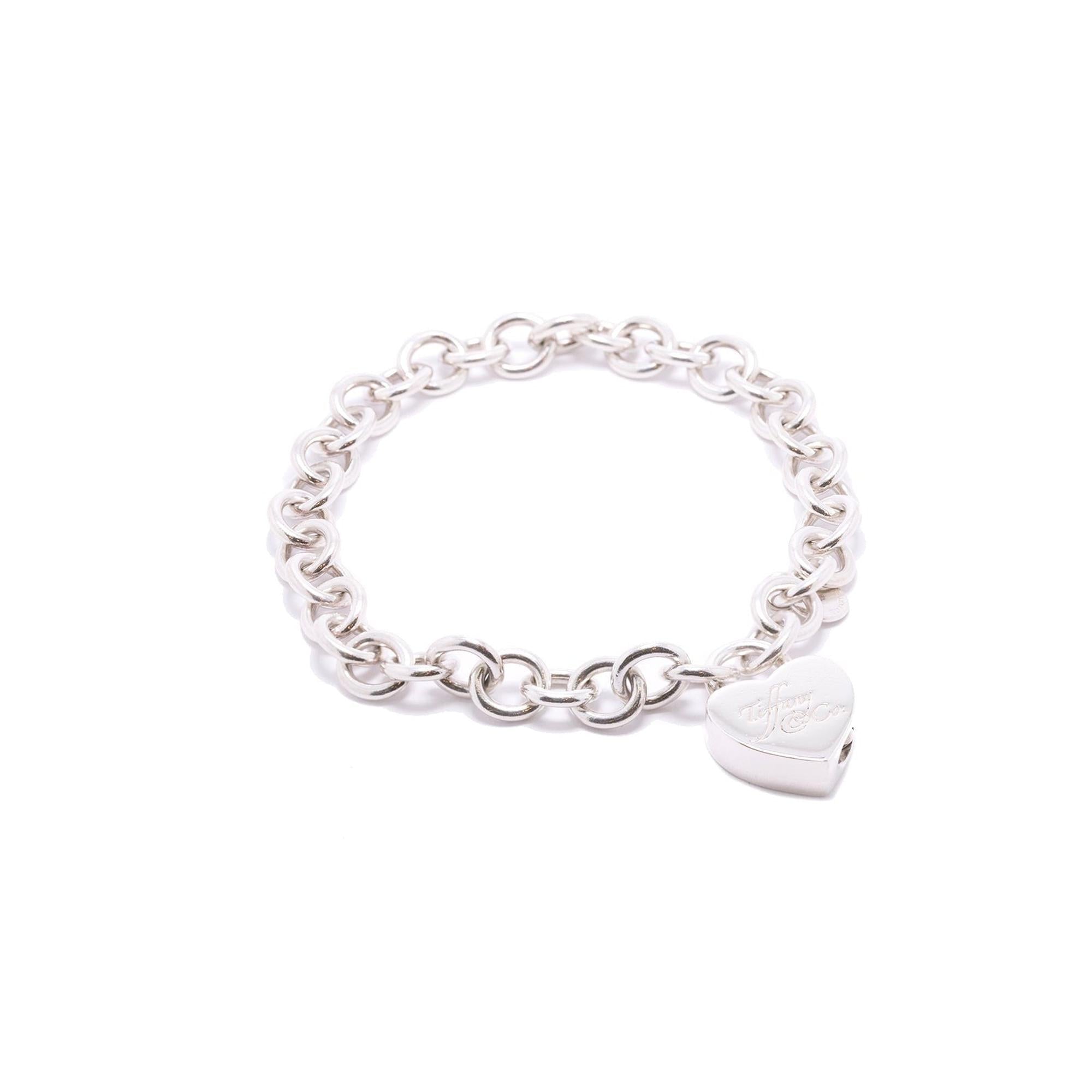 Tiffany & Co. 'Tiffany & Co.' Heart Lock Charm Bracelet