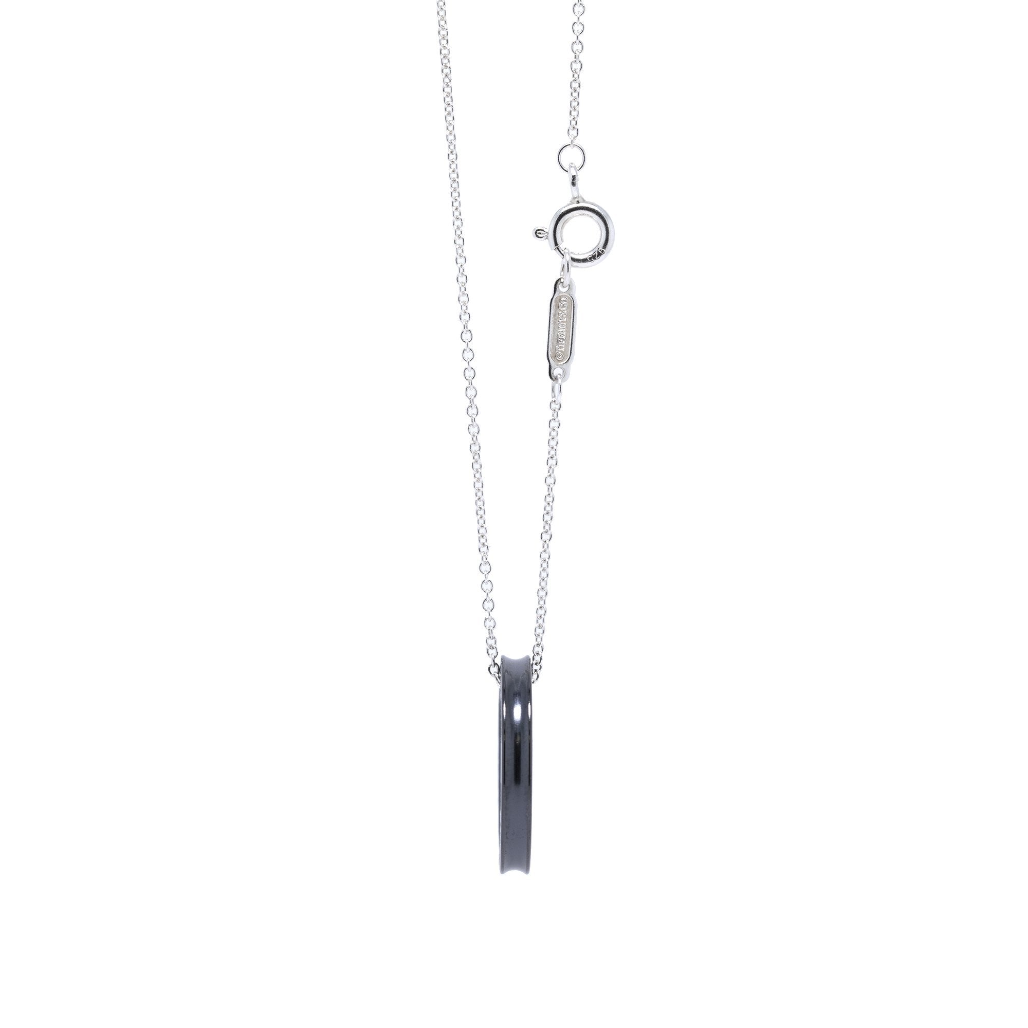 Tiffany & Co. Titanium 1837 Circle Pendant Necklace