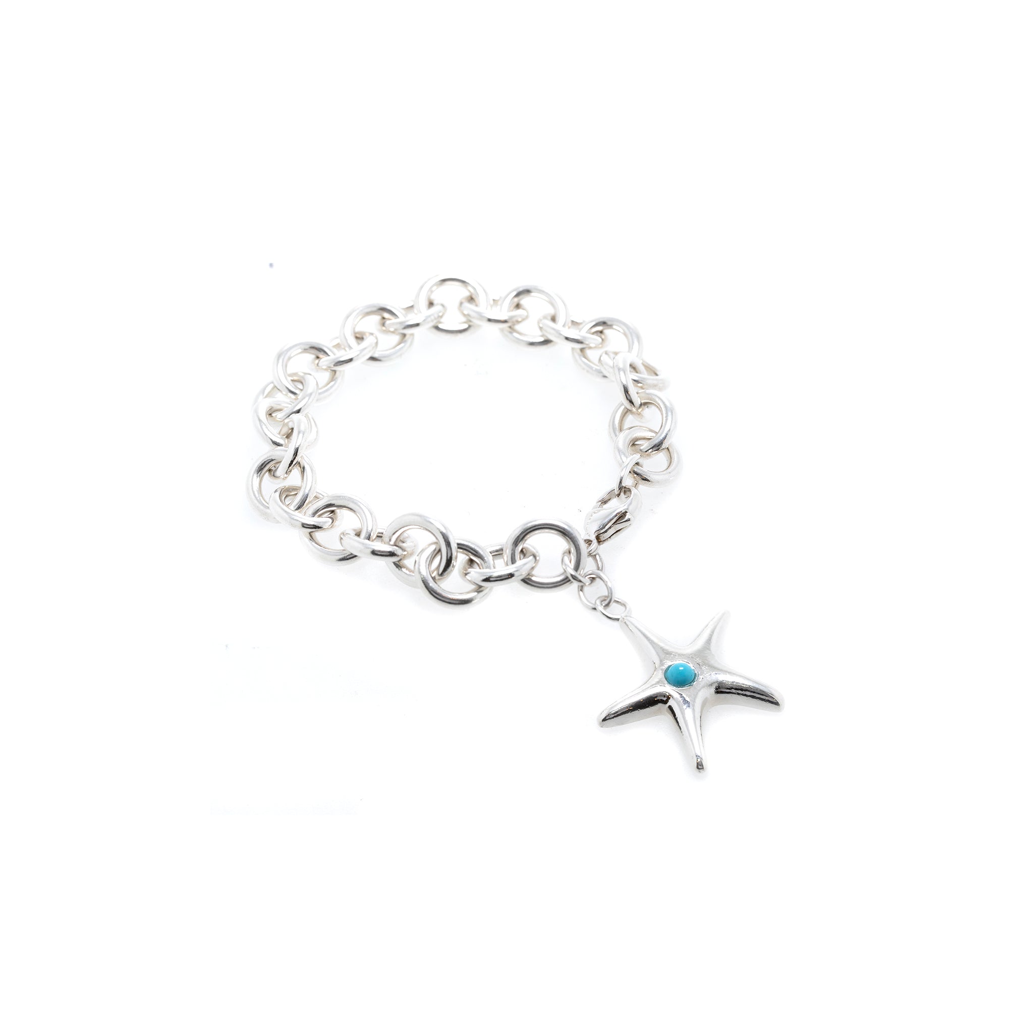 Tiffany & Co. Turquoise Starfish Charm Bracelet
