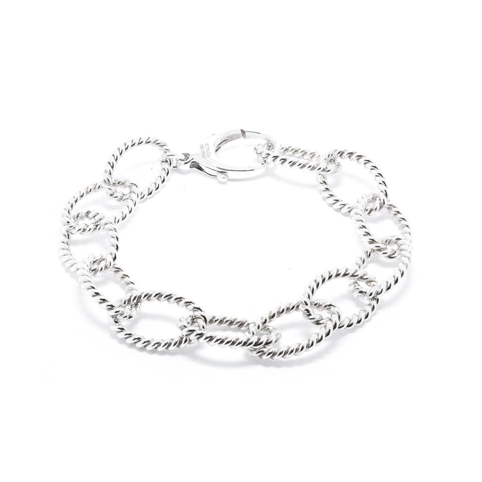 Tiffany & Co. Twist Rope Oval Link Bracelet