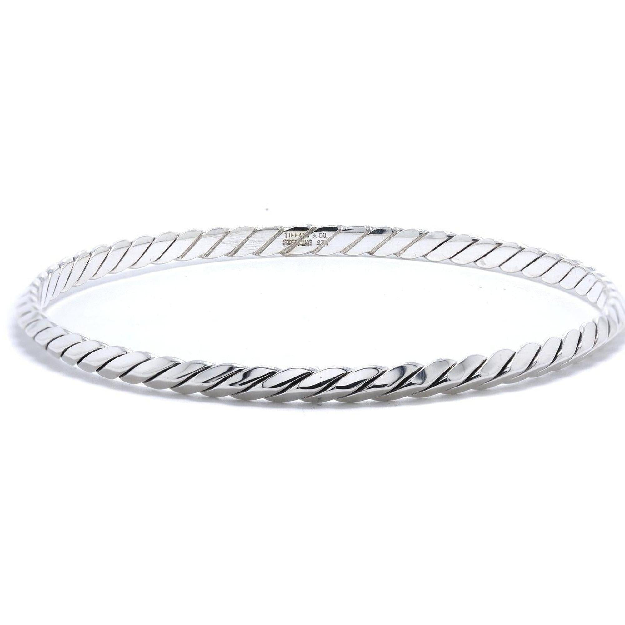 Tiffany & Co. Twisted Rope Knife Edge Bangle
