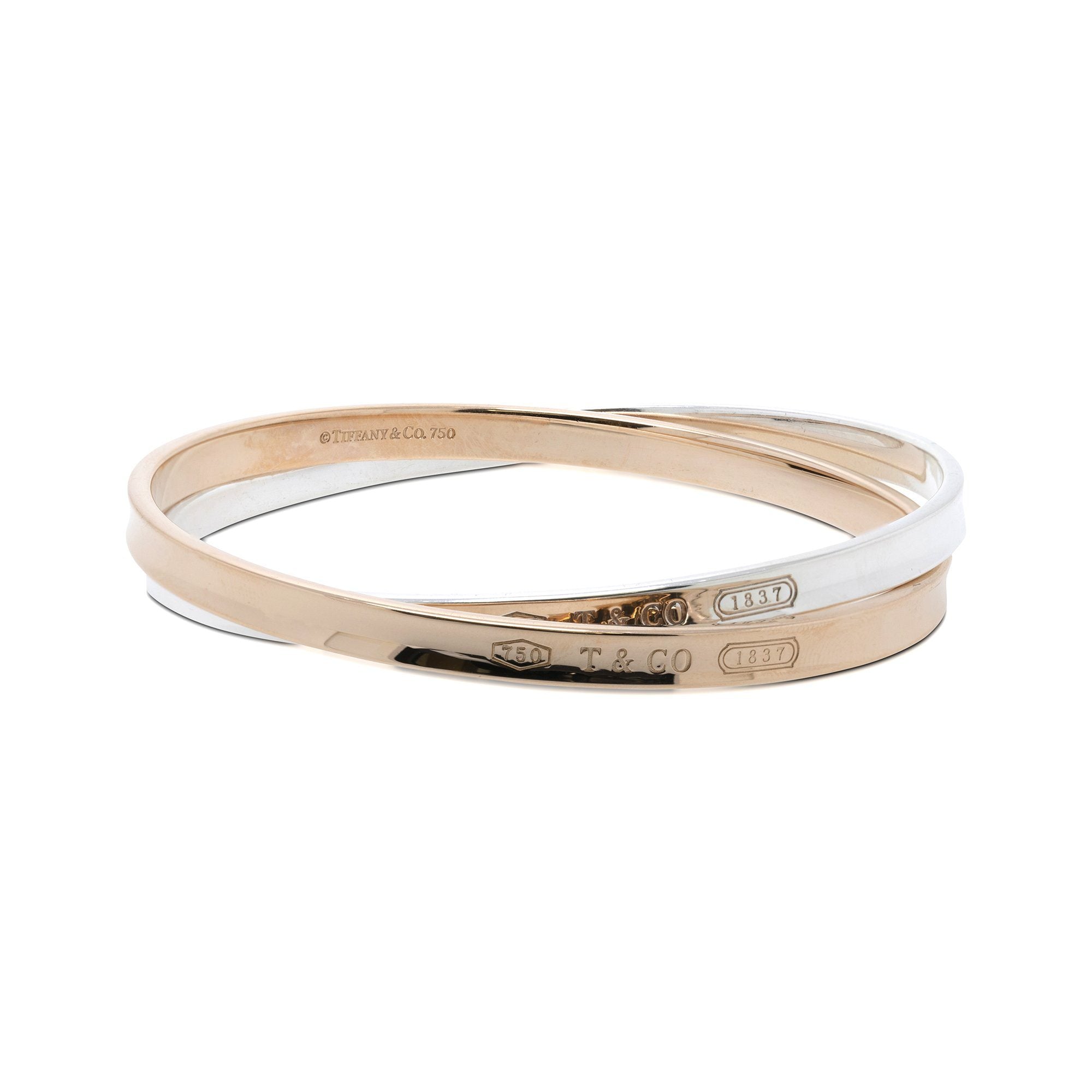 Tiffany & Co. Two-Tone 1837 Interlocking Circles Bangle