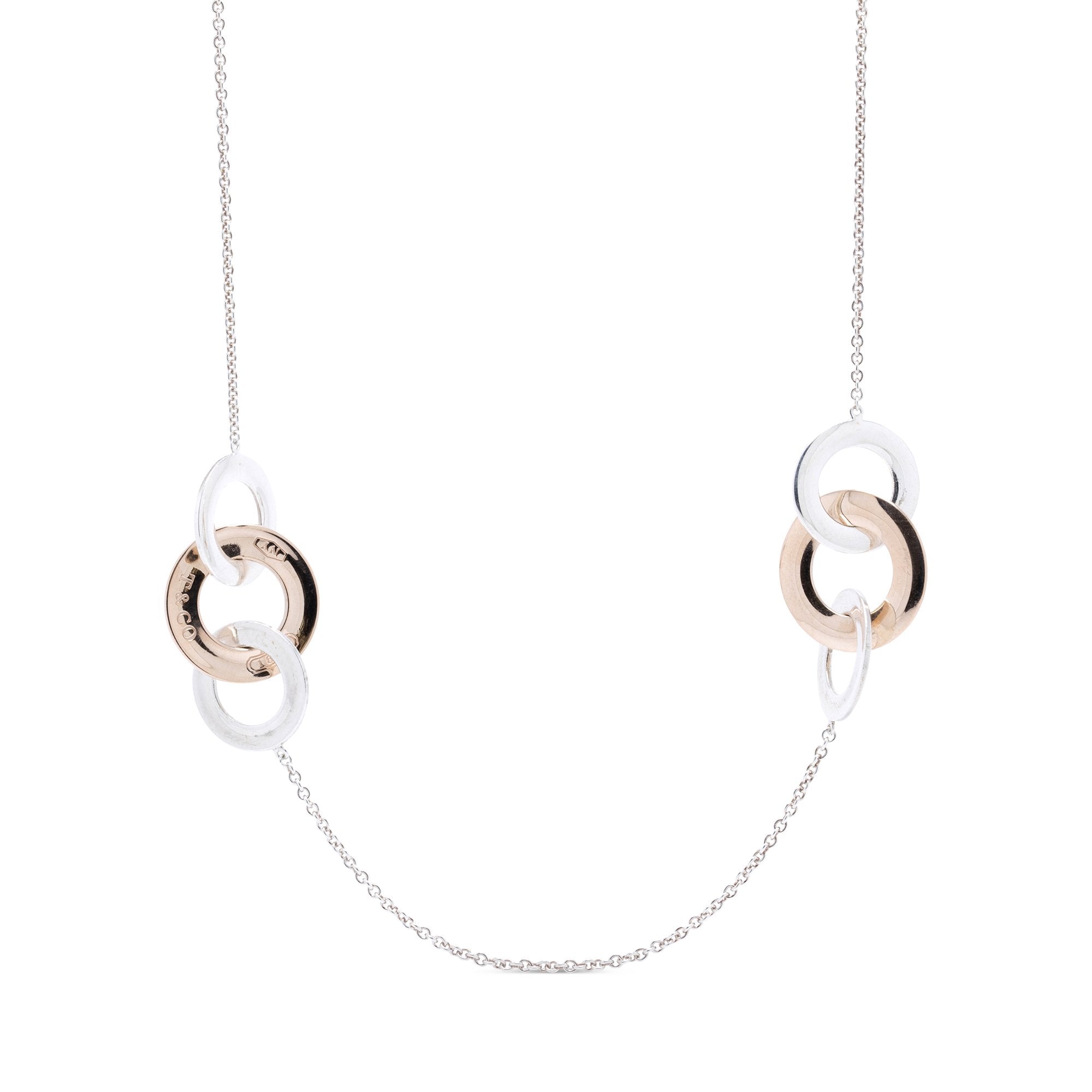 Tiffany & Co. Two-Tone 1837 Interlocking Circles Station Necklace