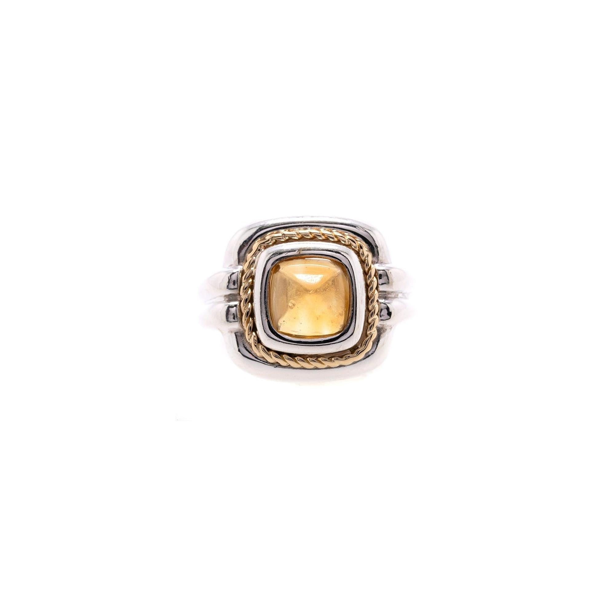 Tiffany & Co. Two-Tone Citrine Cocktail Ring