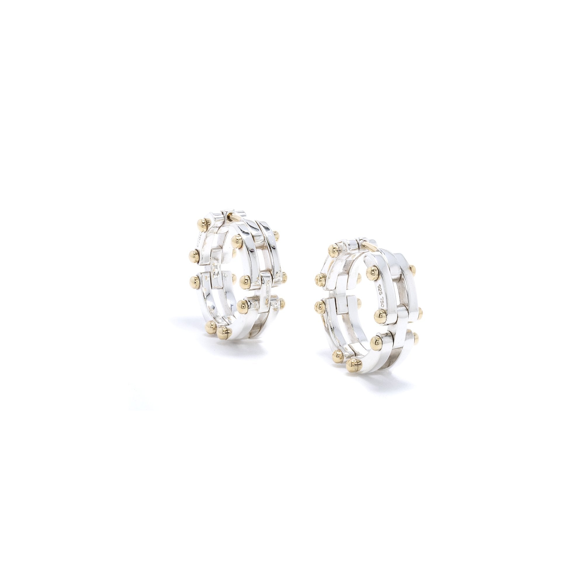 Tiffany & Co. Two-Tone Gate Link Hoop Earrings