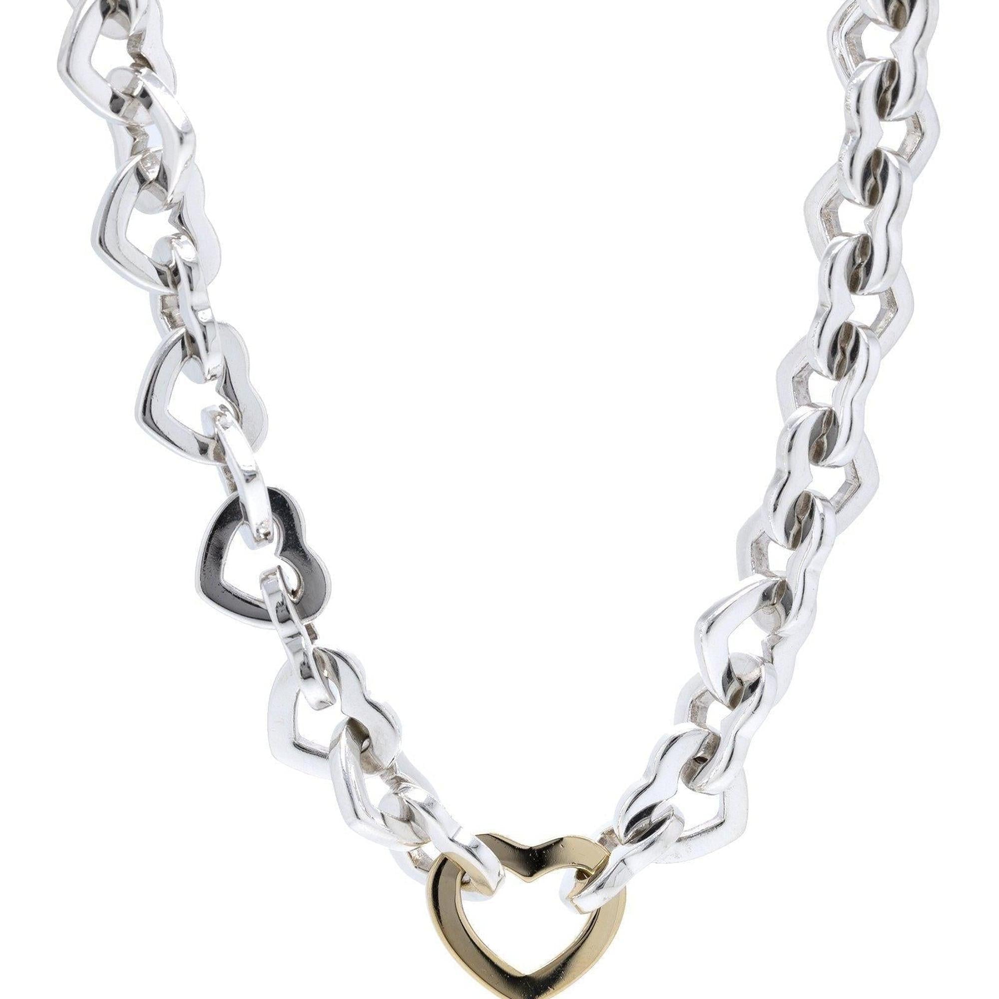 Tiffany & Co. Two-Tone Heart Link Necklace