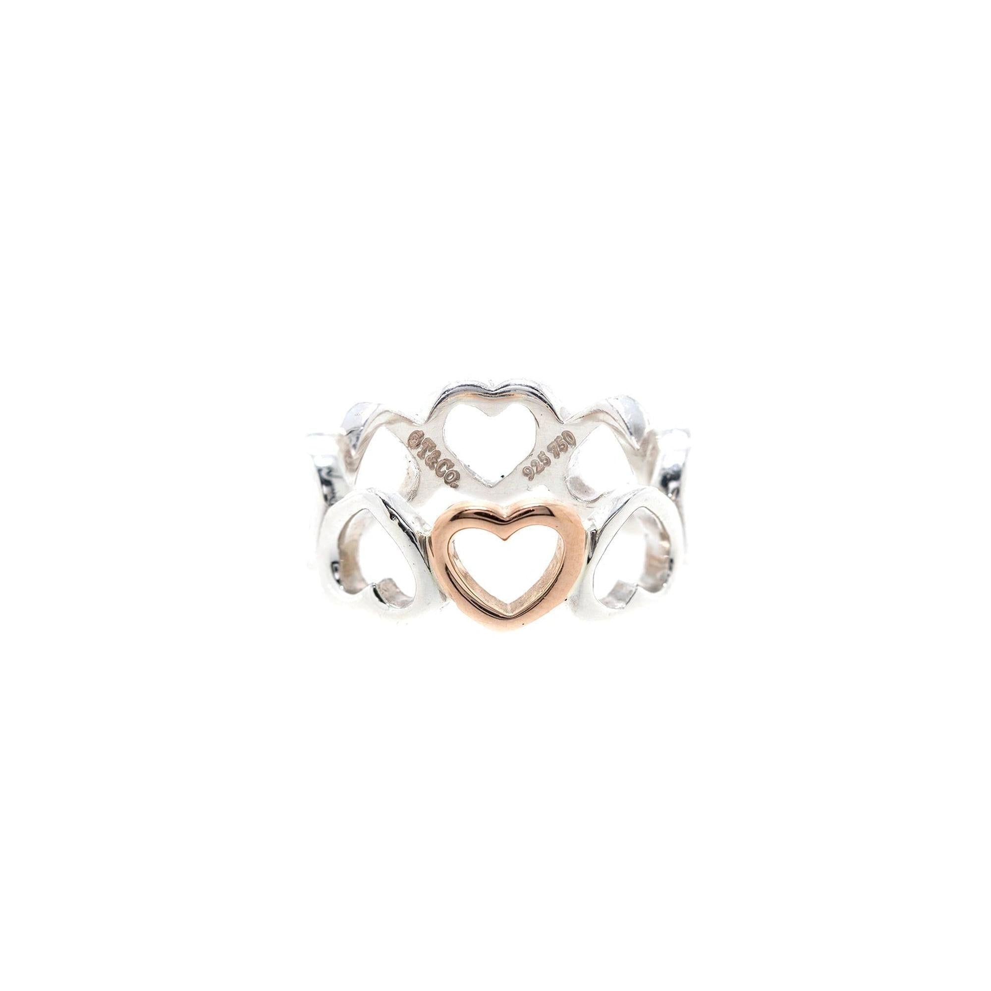 Tiffany & Co. Two-Tone Open Heart Band