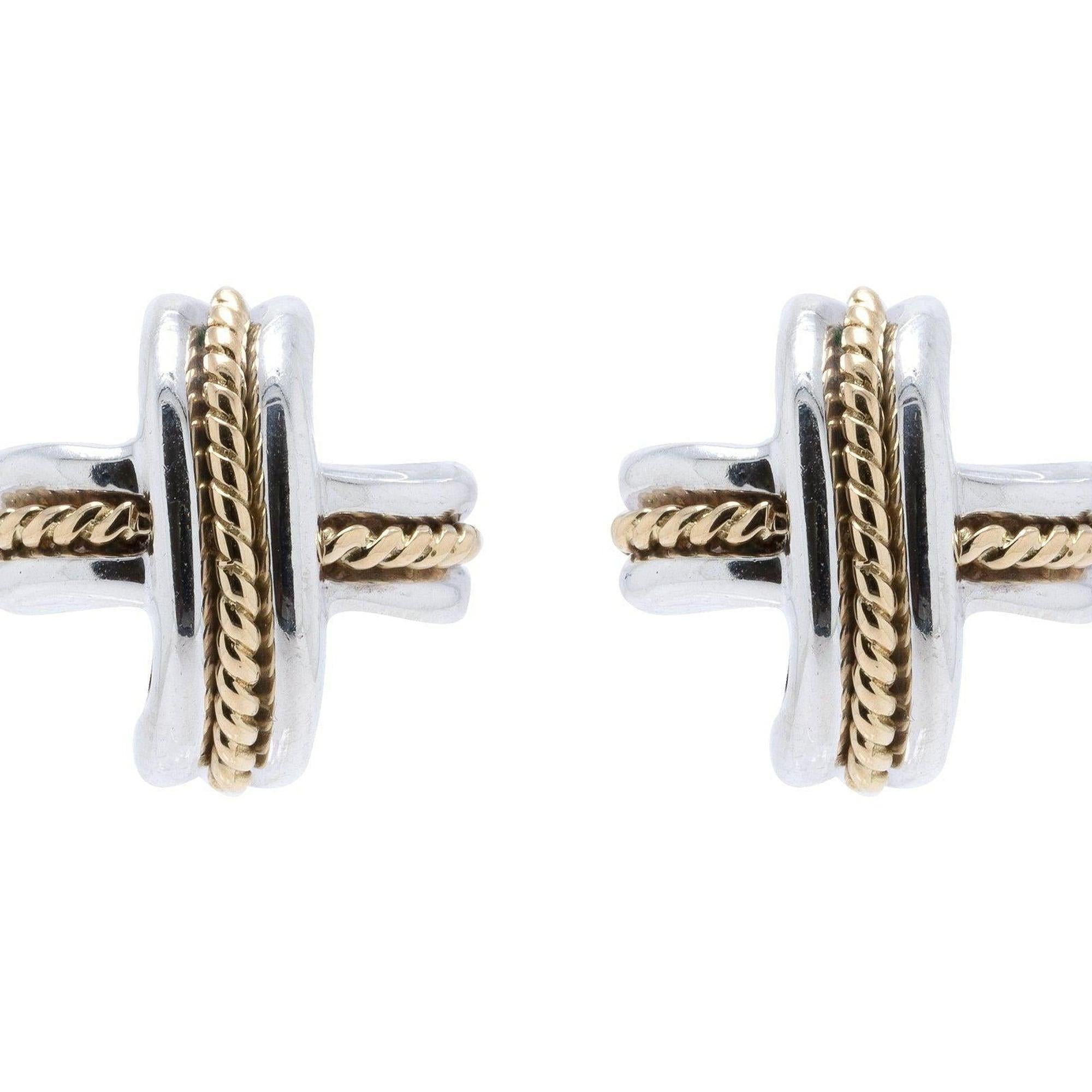 Tiffany & Co. Two-Tone Signature X Earrings