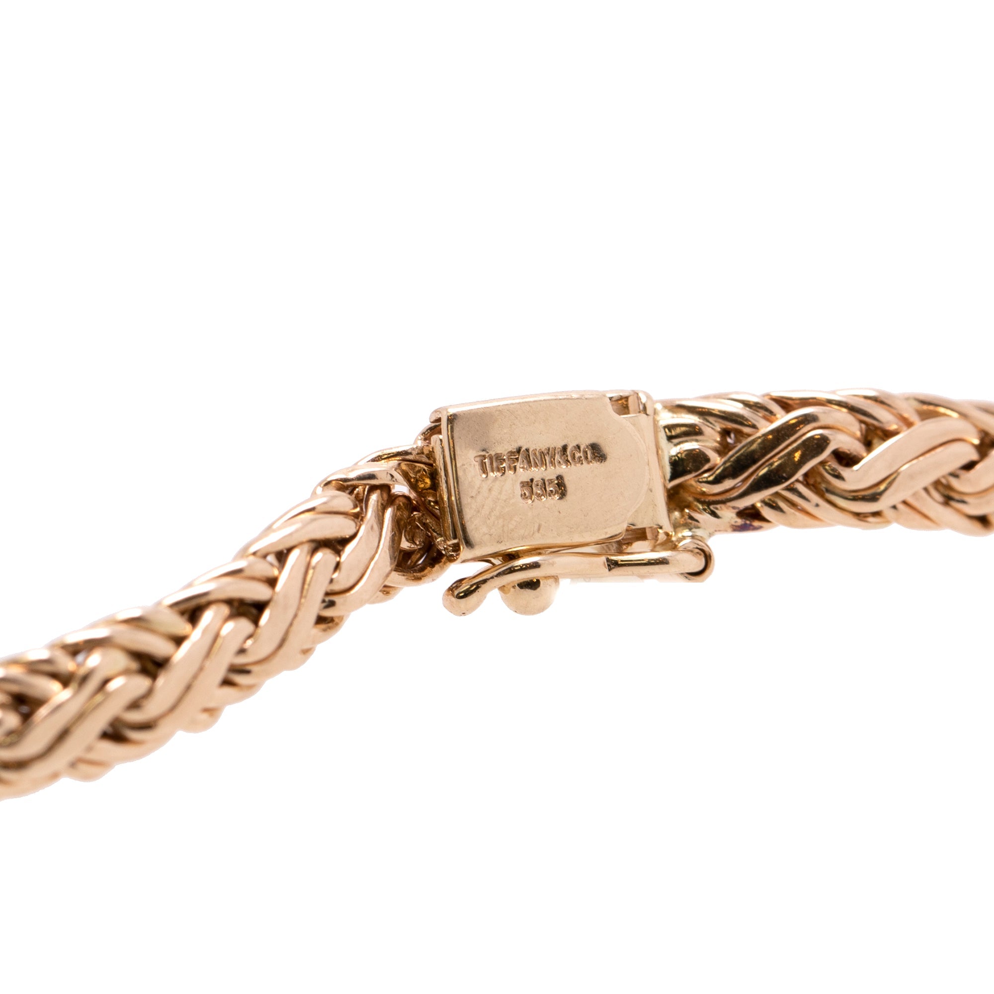 Tiffany & Co. Vintage 14k Gold Russian Weave Chain Necklace w/ Box