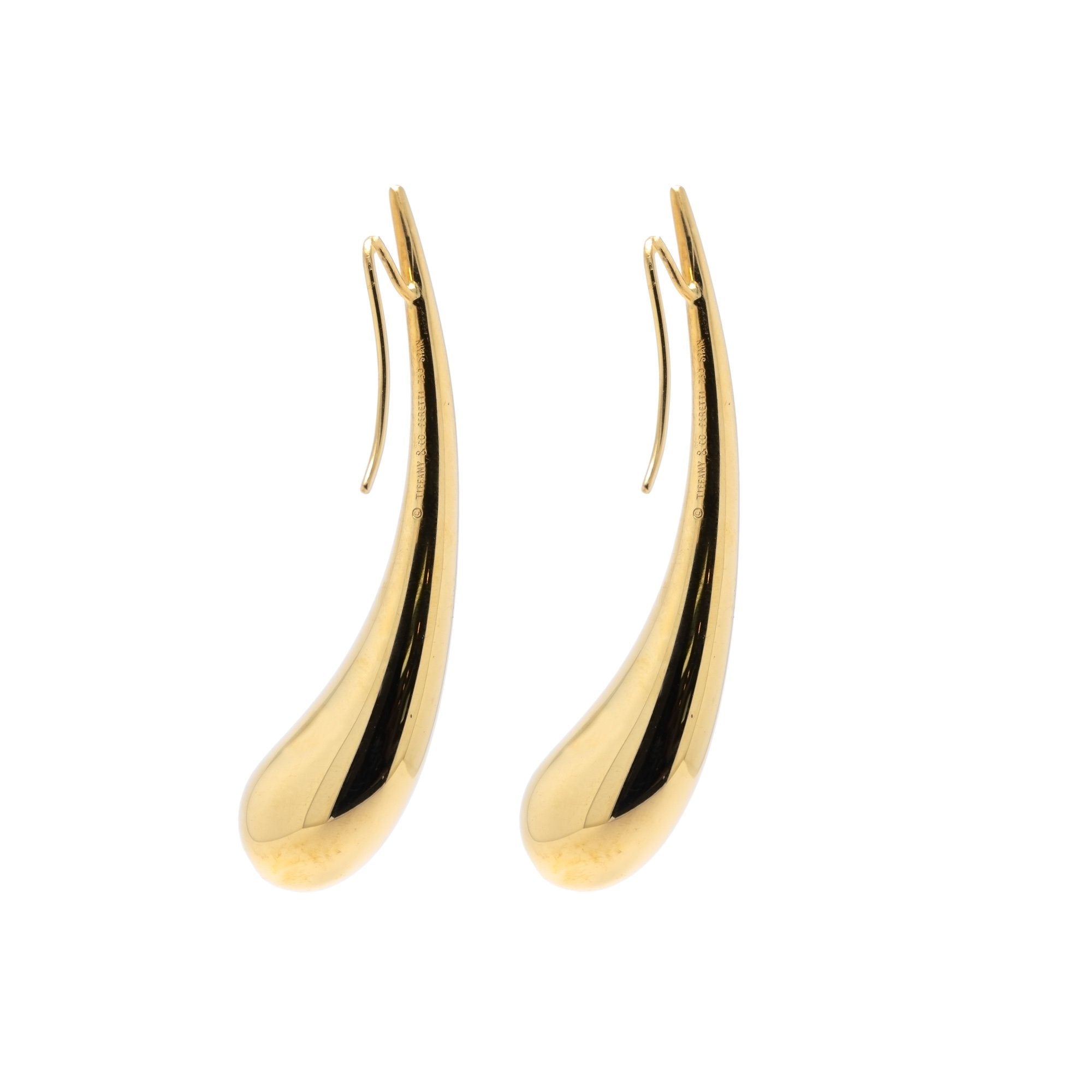 Tiffany & Co. Vintage 18k Gold Elsa Peretti Teardrop Earrings
