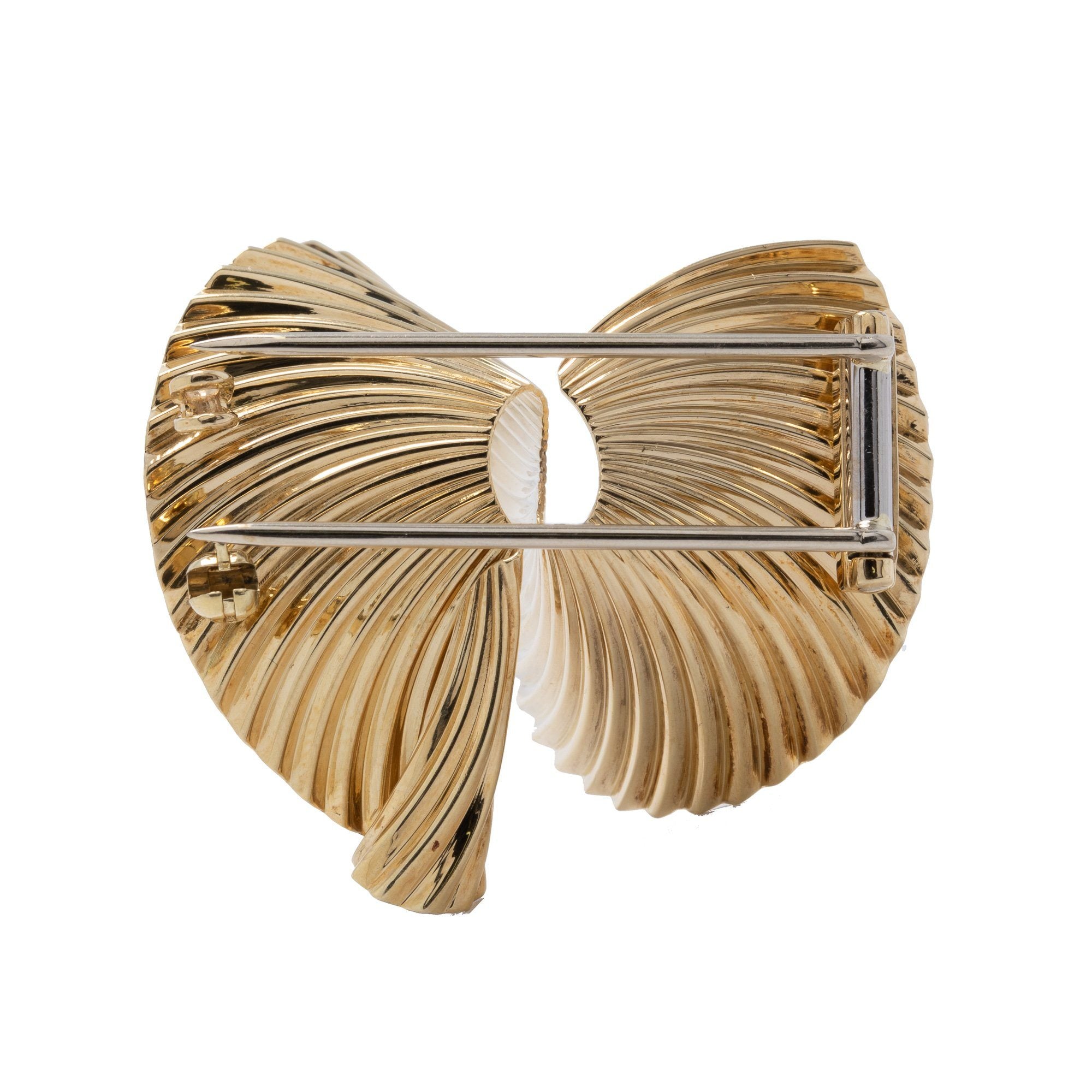 Tiffany & Co. Vintage 18k Gold Fan Brooch