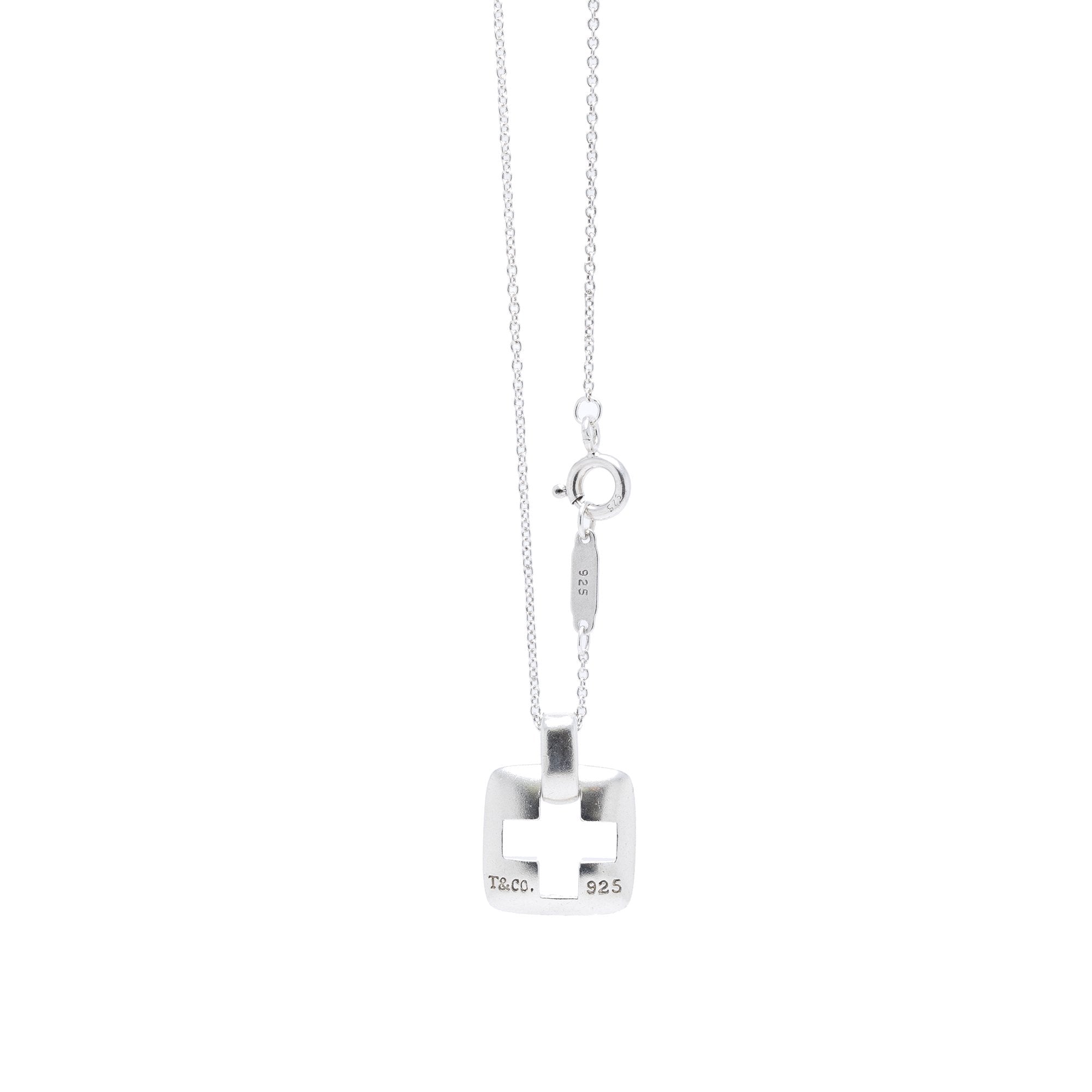 Tiffany & Co. Vintage Cutout Cross Pendant Necklace