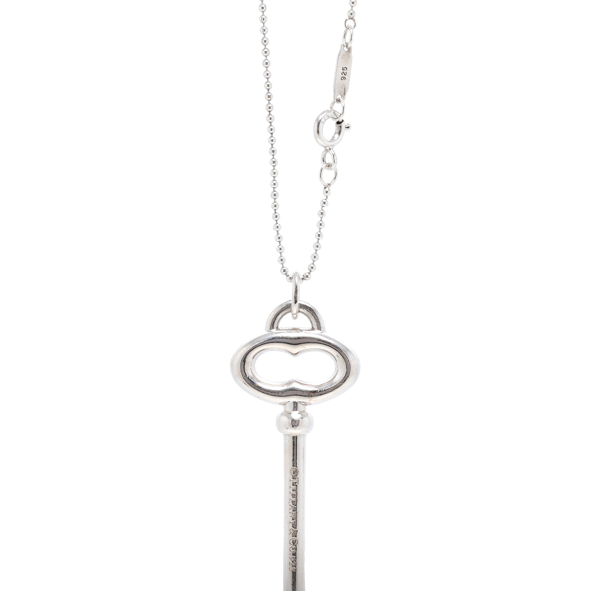 Tiffany & Co. Vintage Oval Key Pendant Necklace