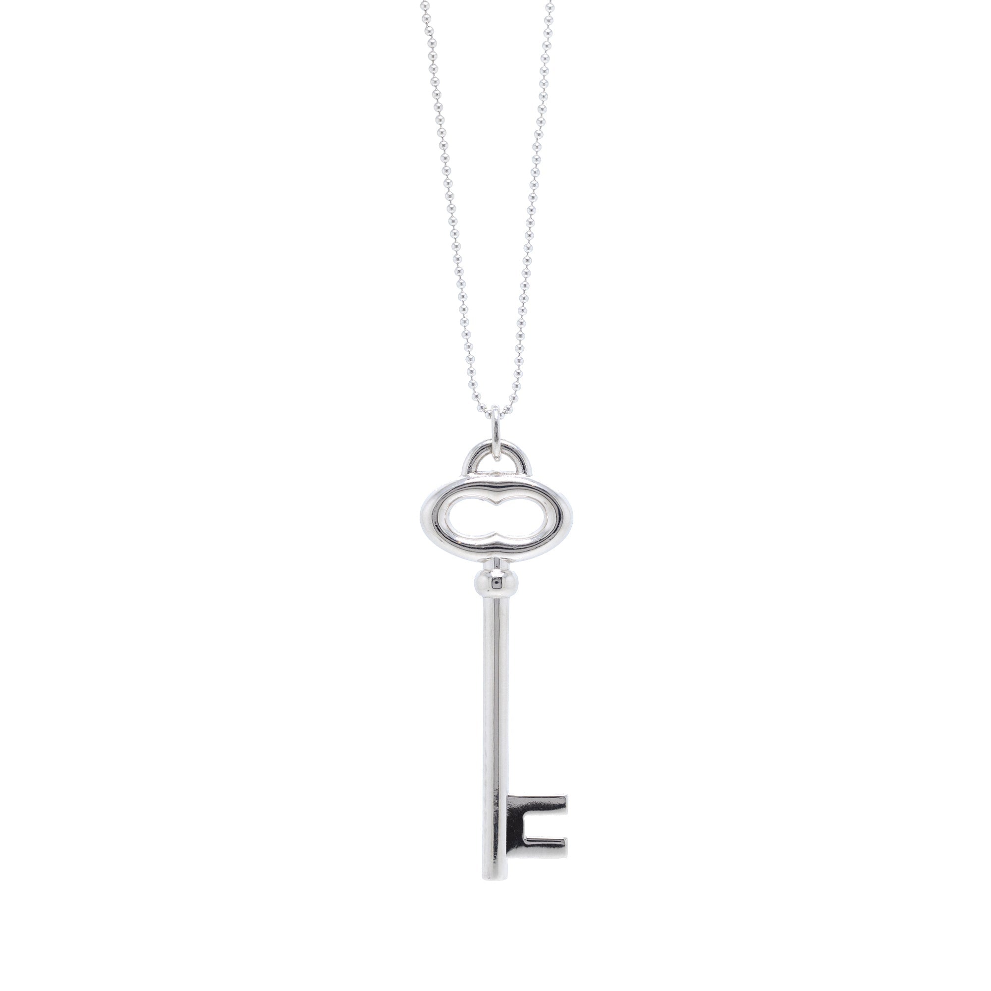 Tiffany & Co. Vintage Oval Key Pendant Necklace