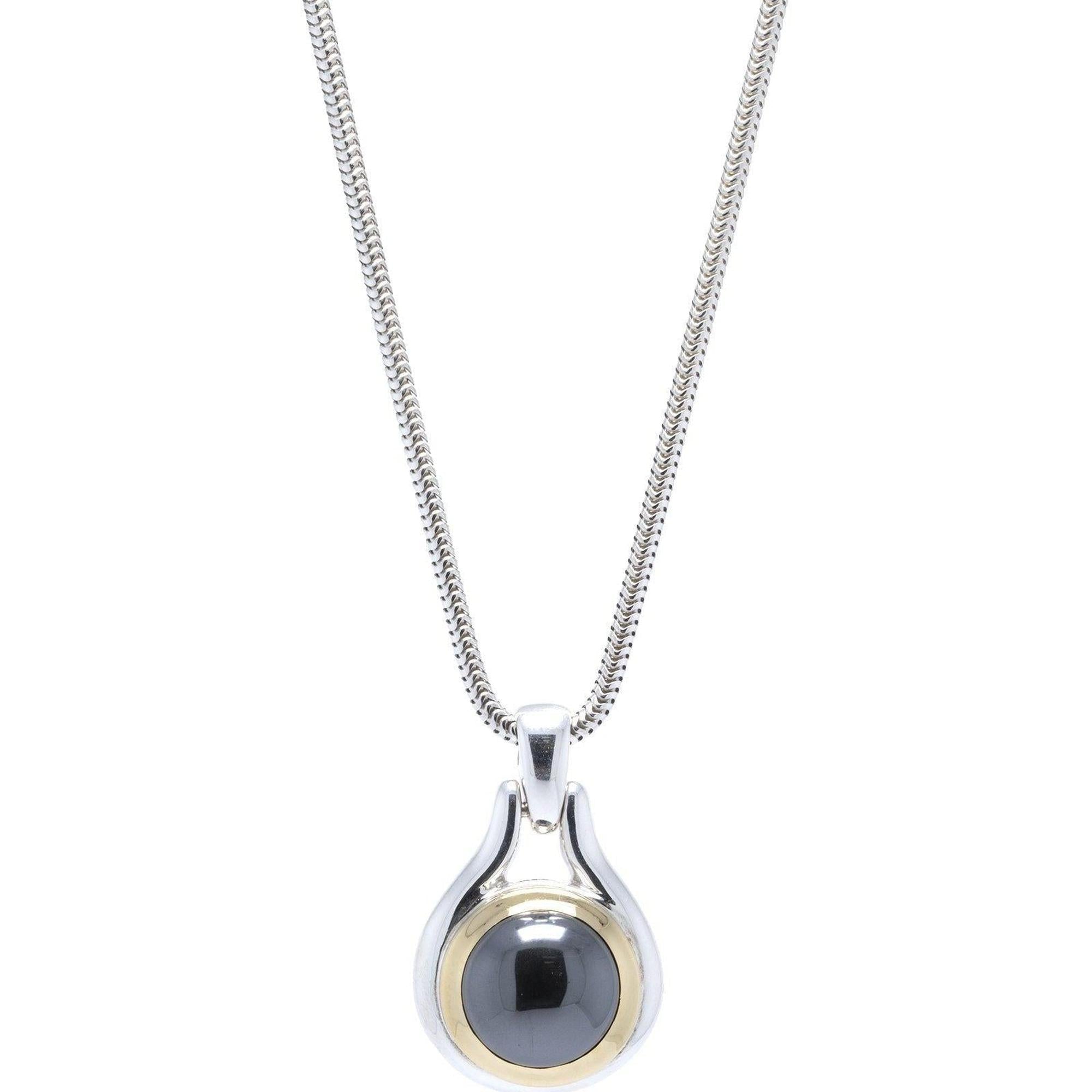 Tiffany & Co. Vintage Two-Tone Hematite Pendant Necklace
