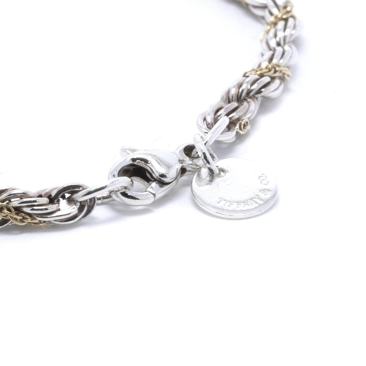 Tiffany & Co. Vintage Two-Tone Twist Rope Chain Bracelet