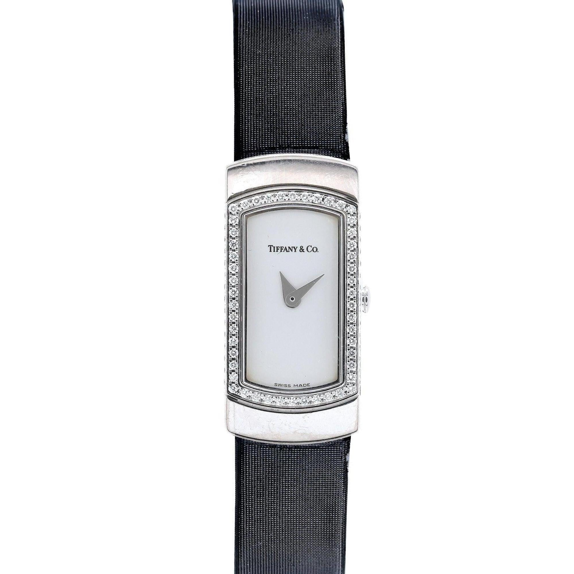 Tiffany & Co. White Gold & Diamond Classique Watch