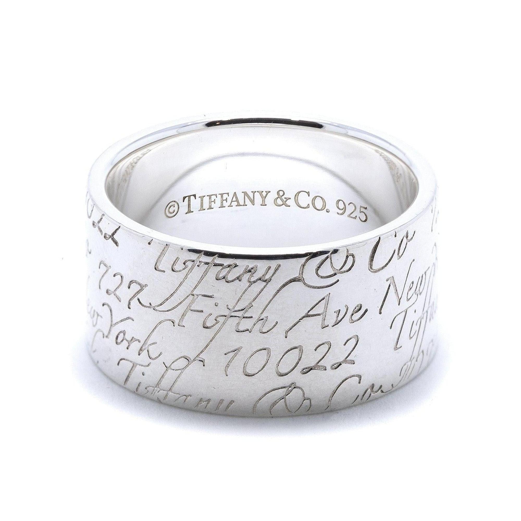 Tiffany & Co. Wide Notes Ring