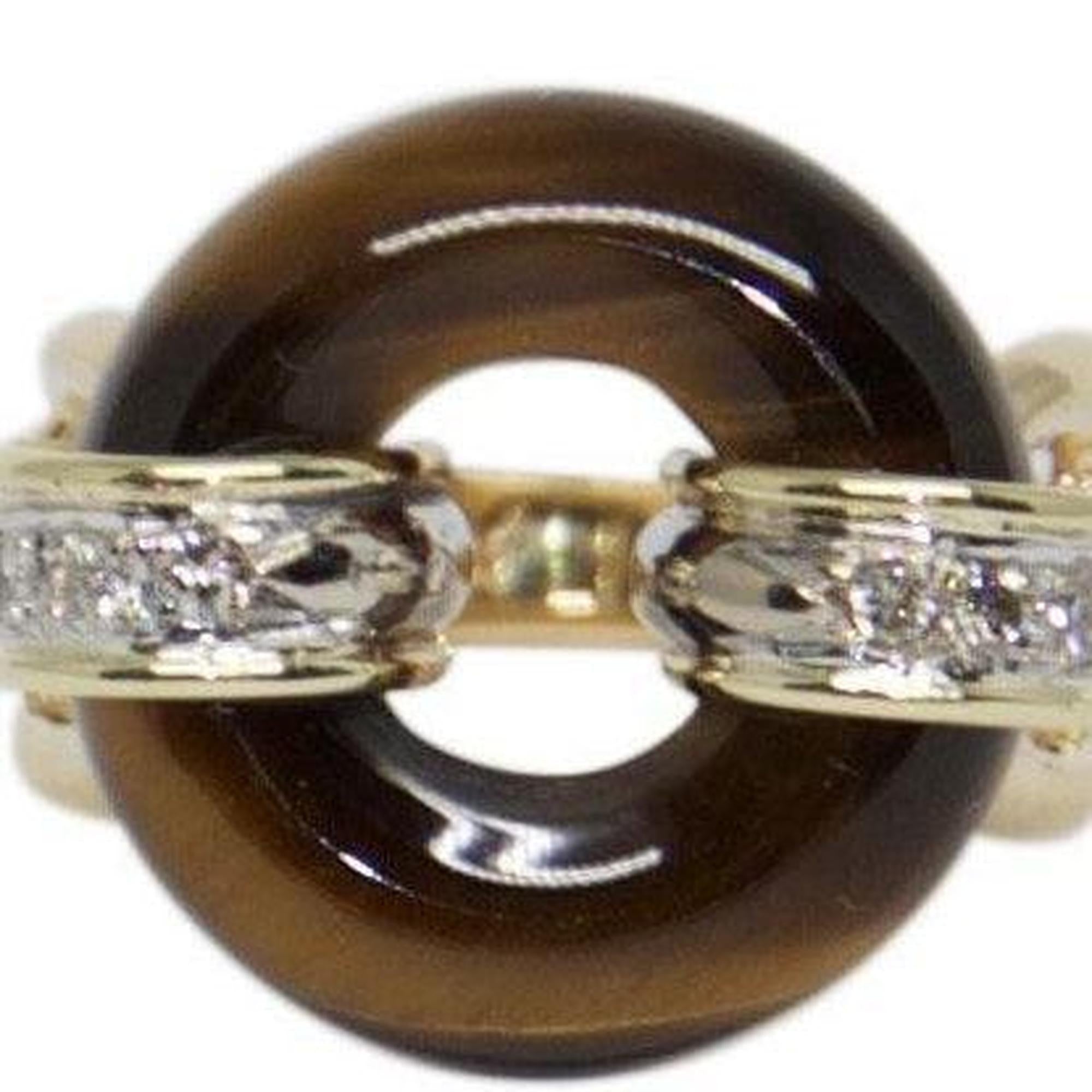 Tiger Eye and Diamond Ring