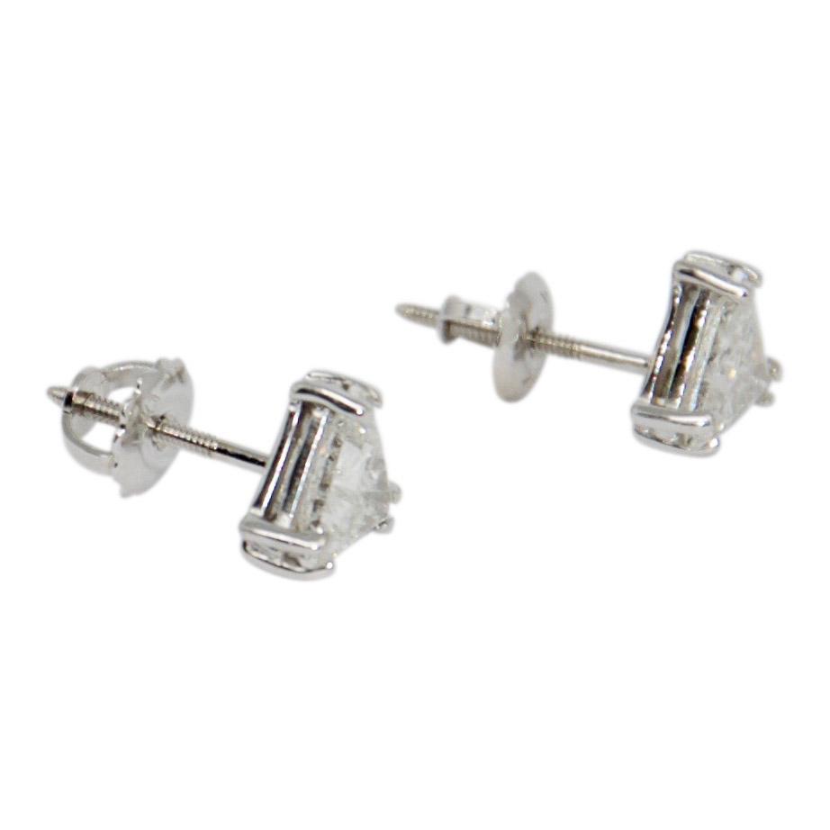 Trilliant Cut Diamond Stud Earrings