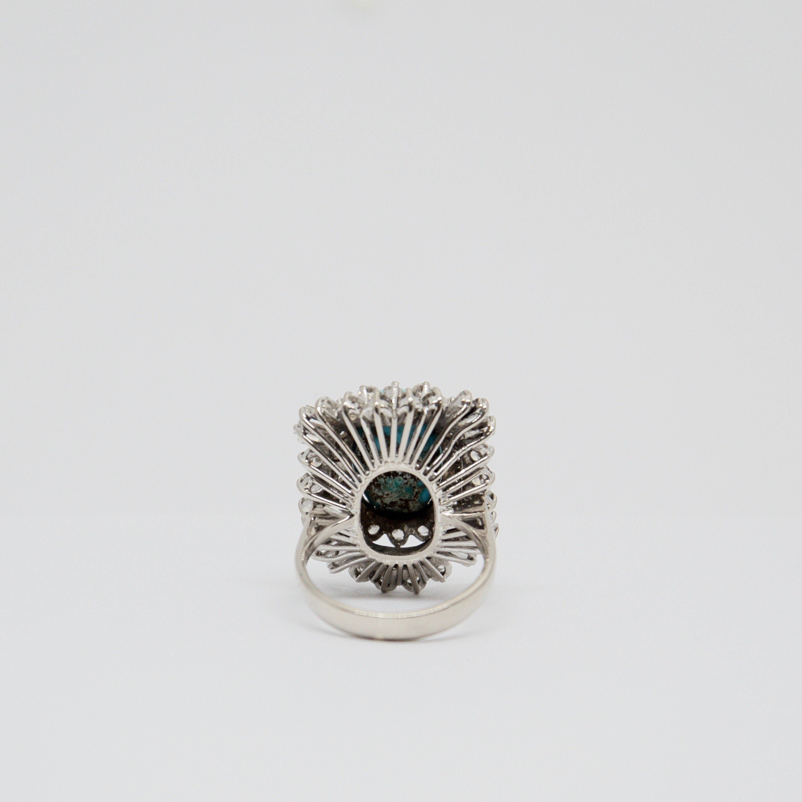 Turquoise and Diamond Ring