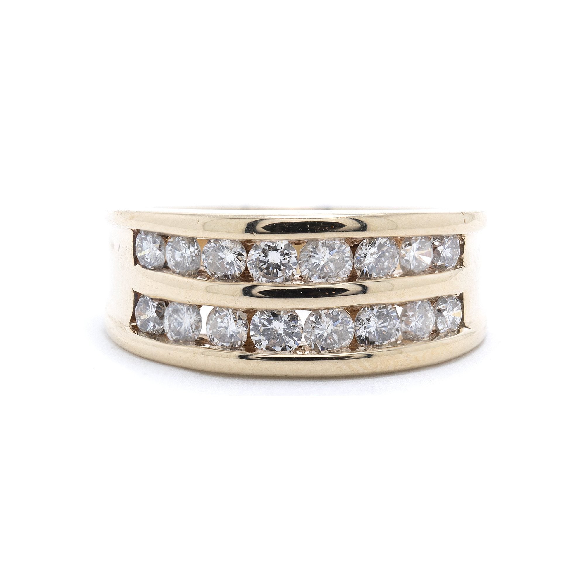 Two-Row Channel-Set Diamond Band Ring