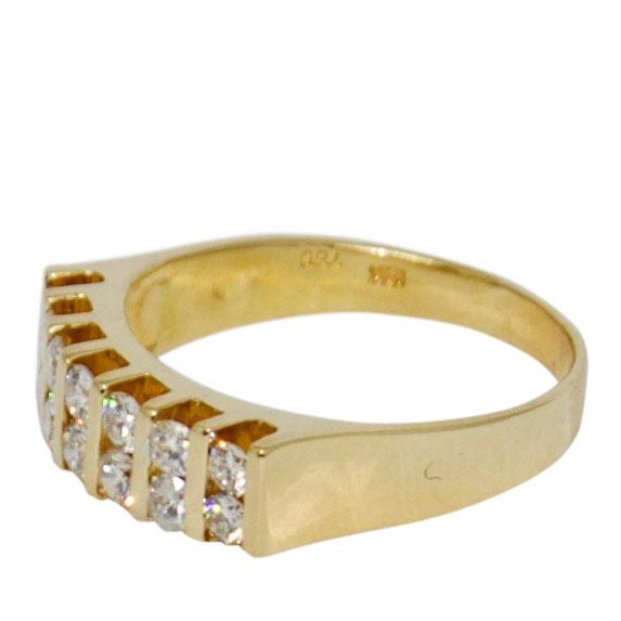 Two-Row Channel-Set Diamond Band Ring