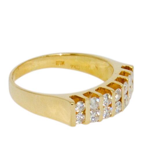 Two-Row Channel-Set Diamond Band Ring