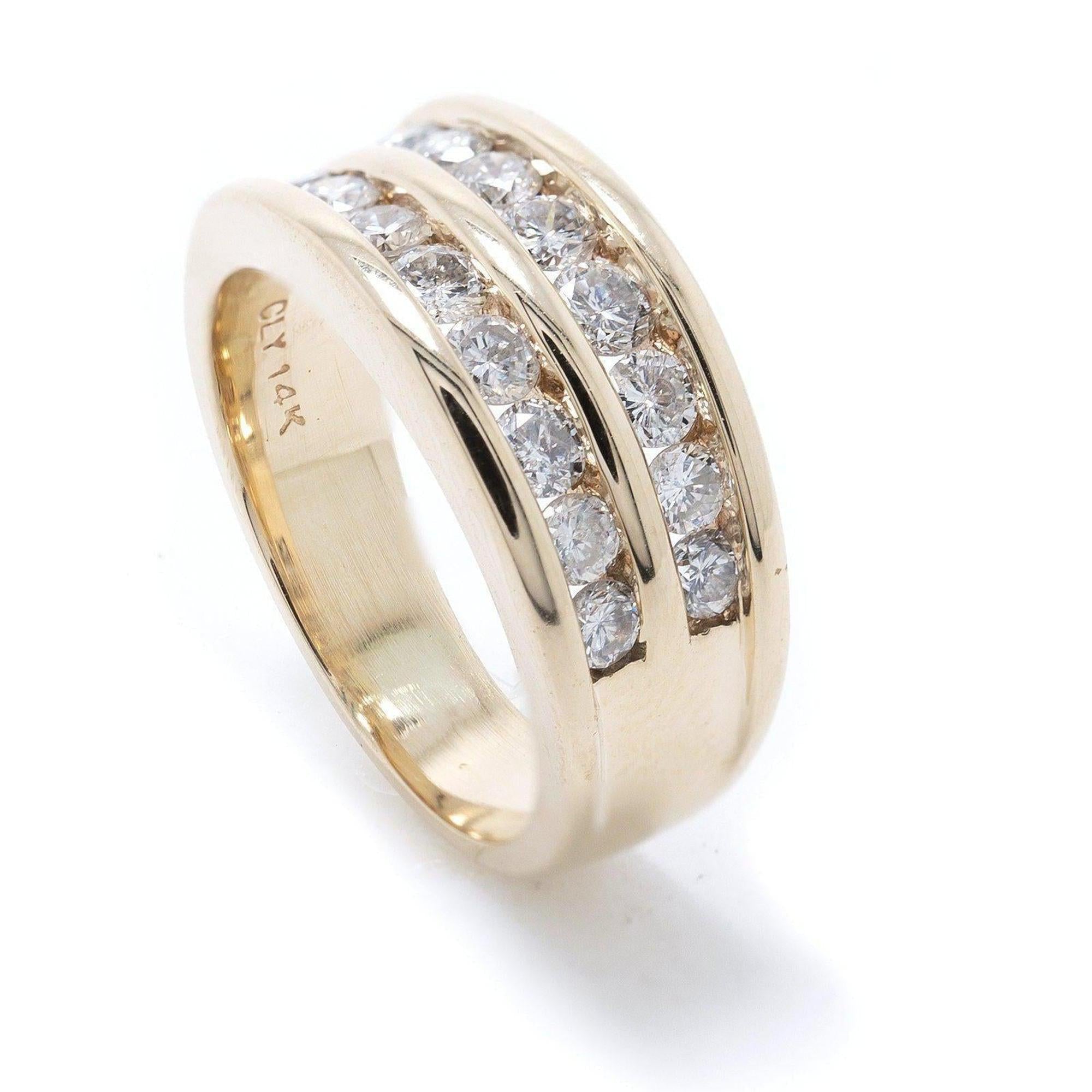 Two-Row Channel-Set Diamond Band Ring