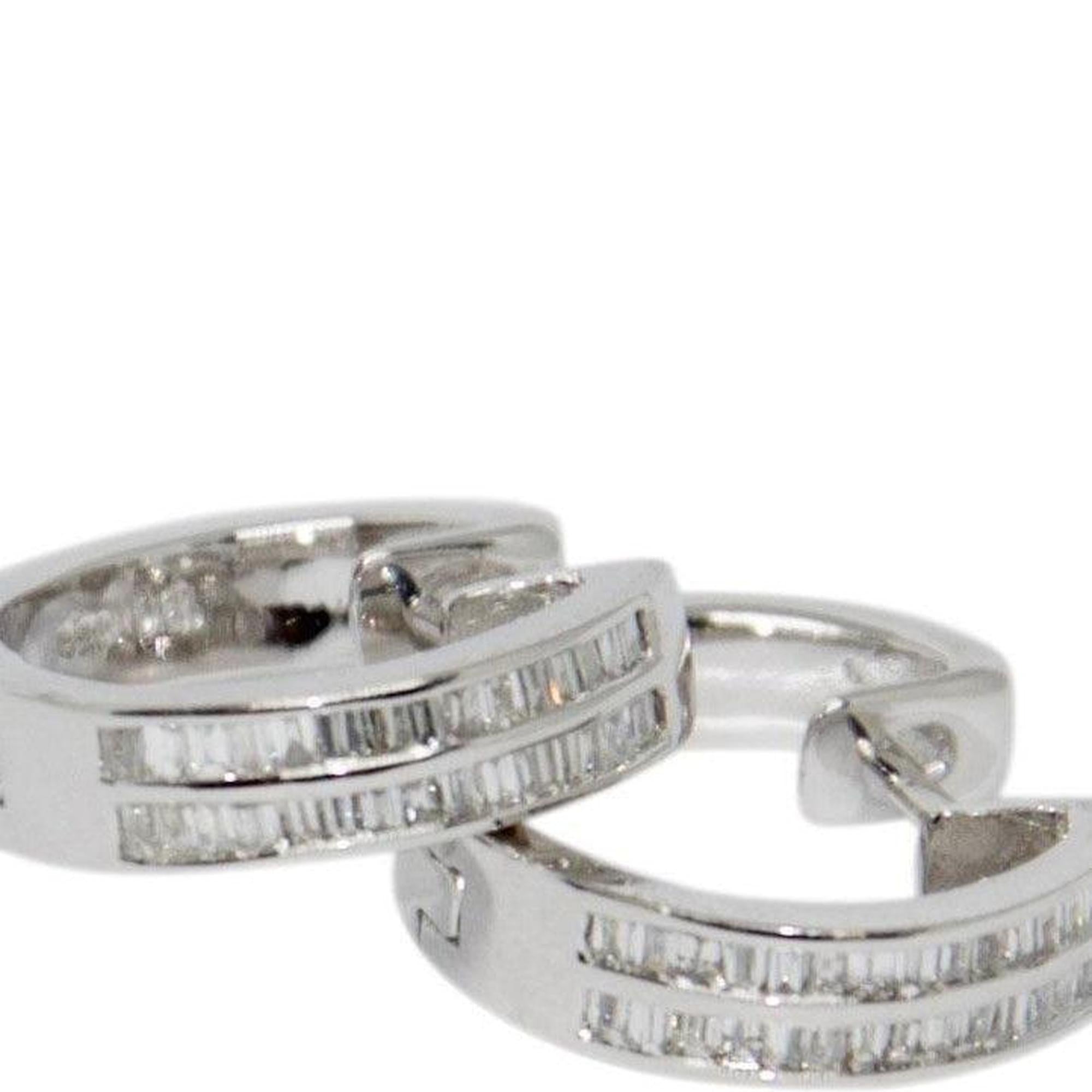 Two Row Channel-Set Diamond Huggy Earrings