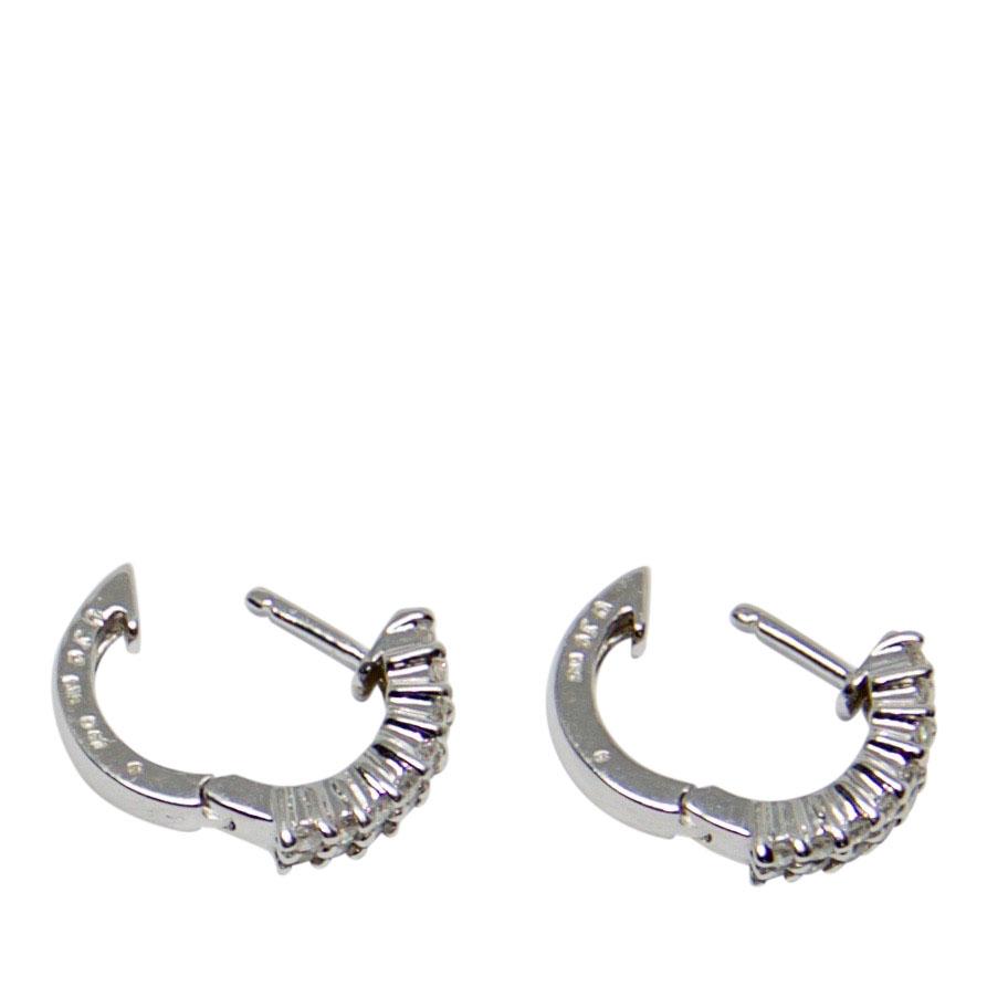 Two Row Diamond Huggy Earrings