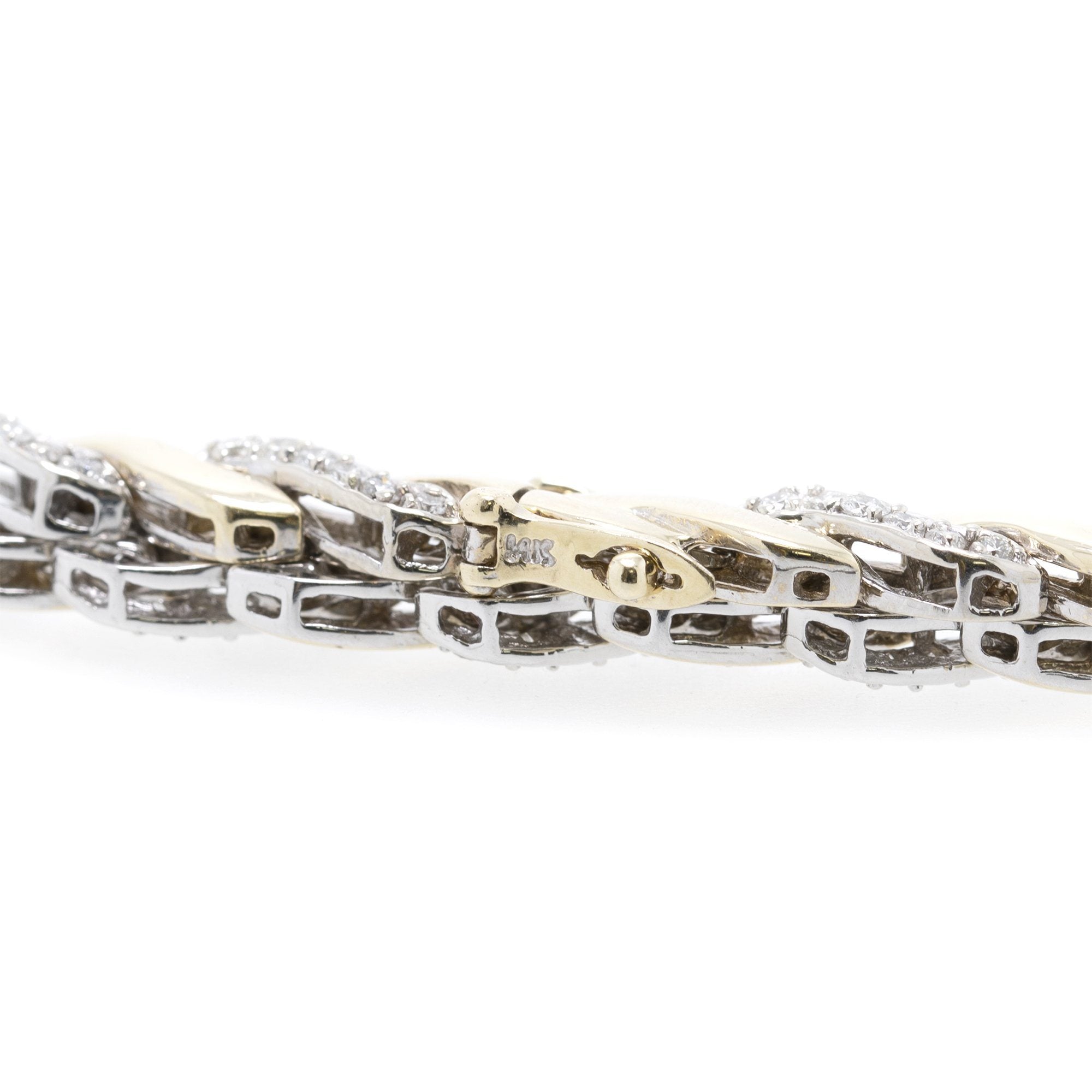 Two-Tone Diamond Tennis Bracelet