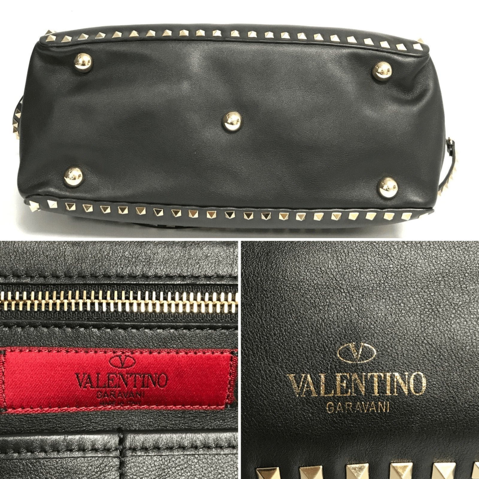 Valentino Black Rockstud Handbag