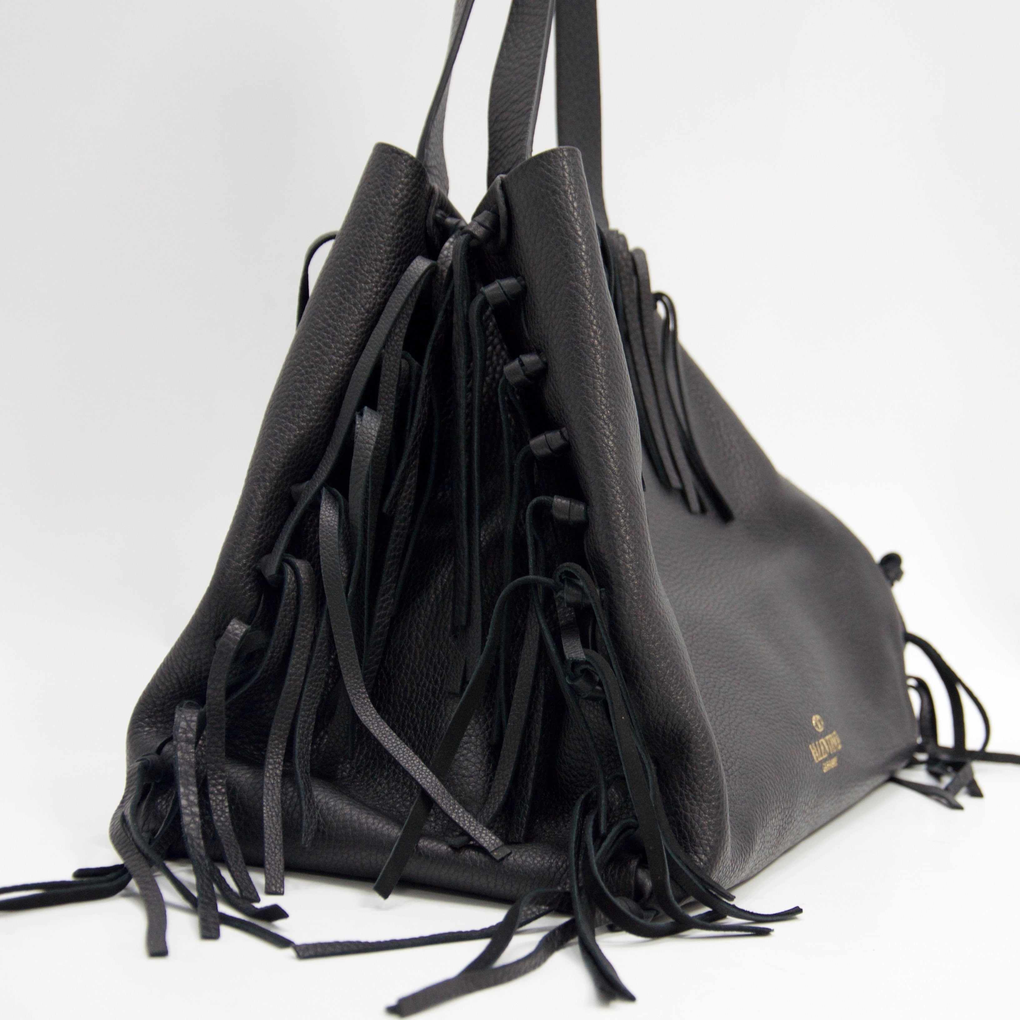 Valentino C-Rockee Fringe Tote