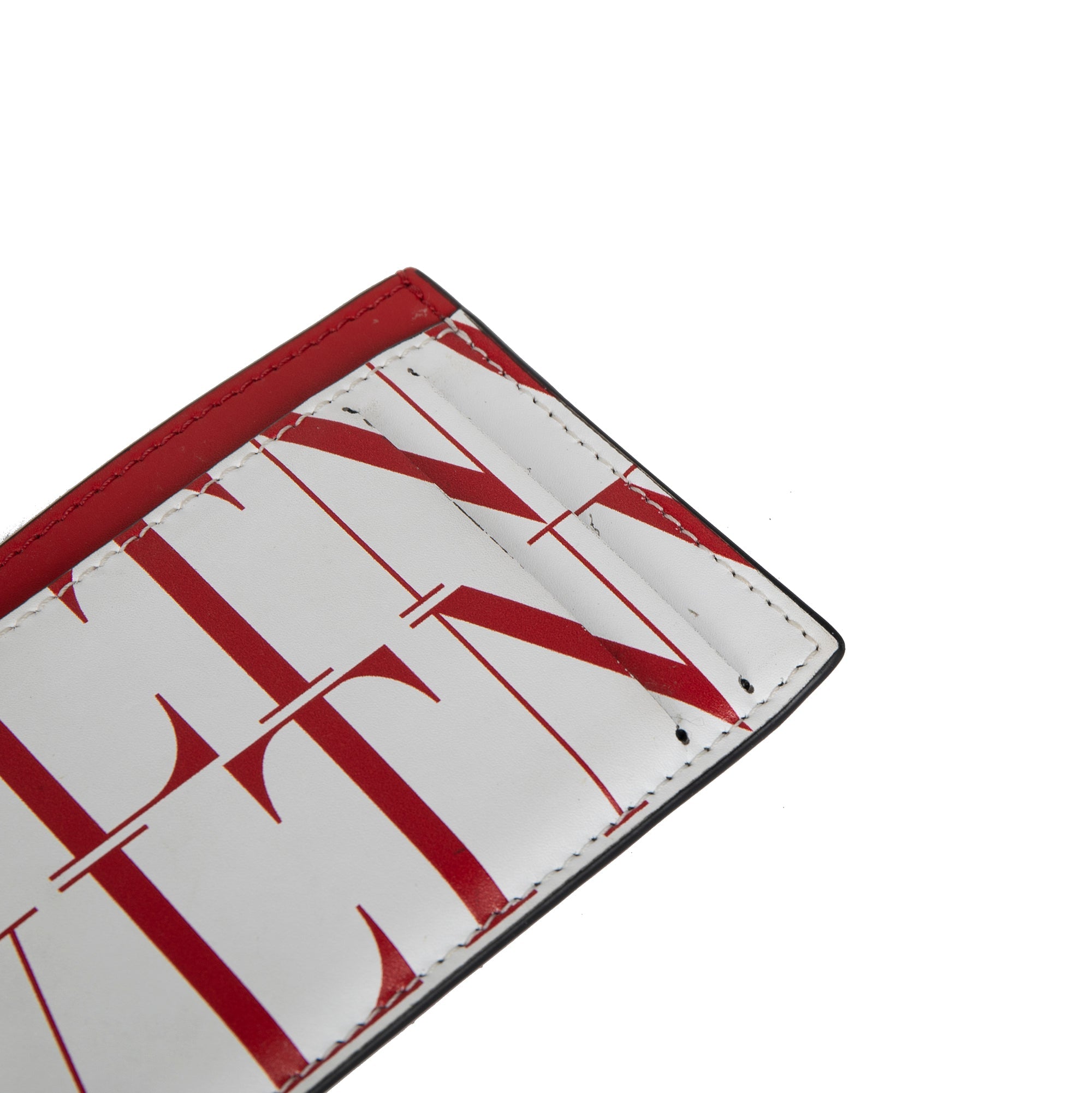 Valentino Leather Logo Card Holder w/ Box