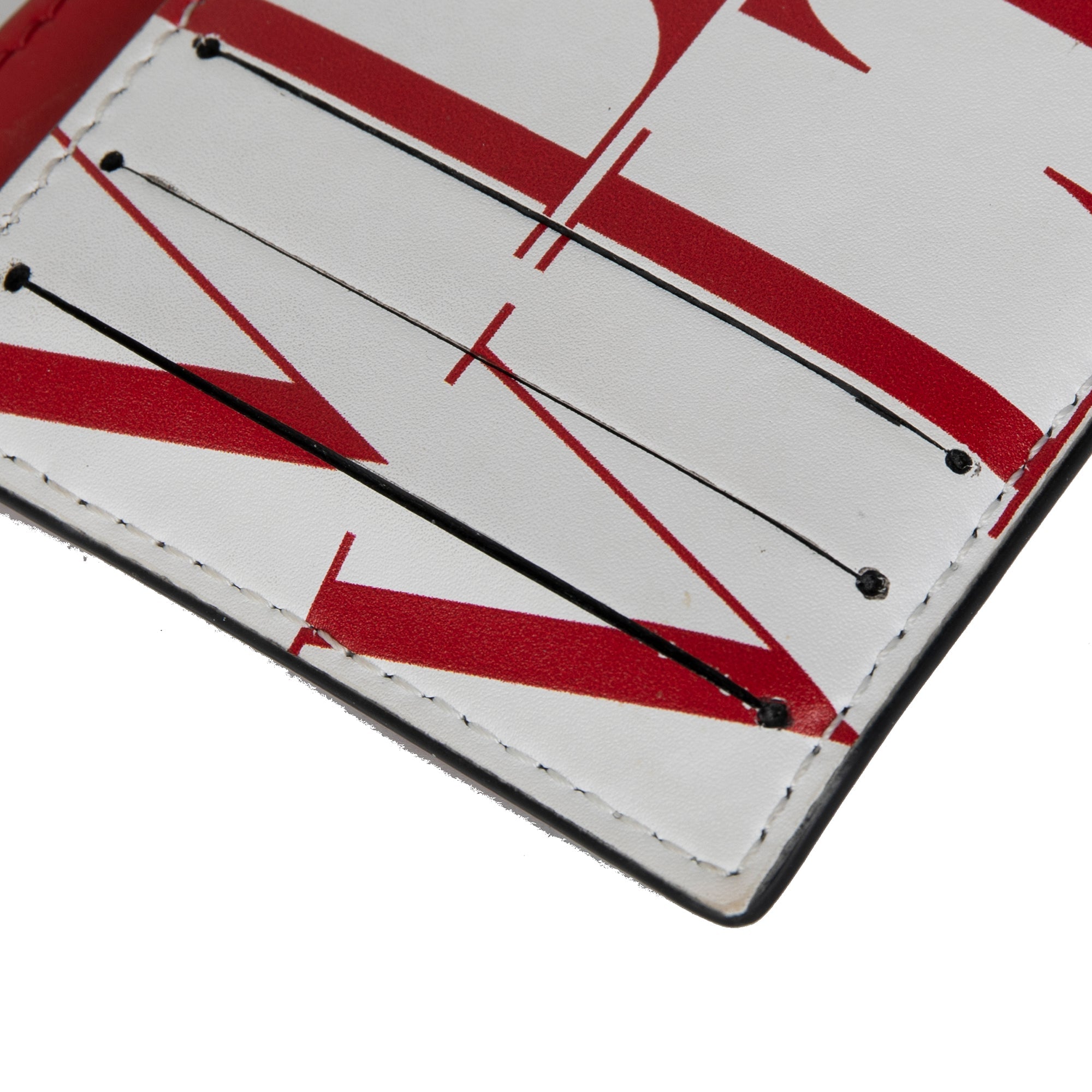 Valentino Leather Logo Card Holder w/ Box