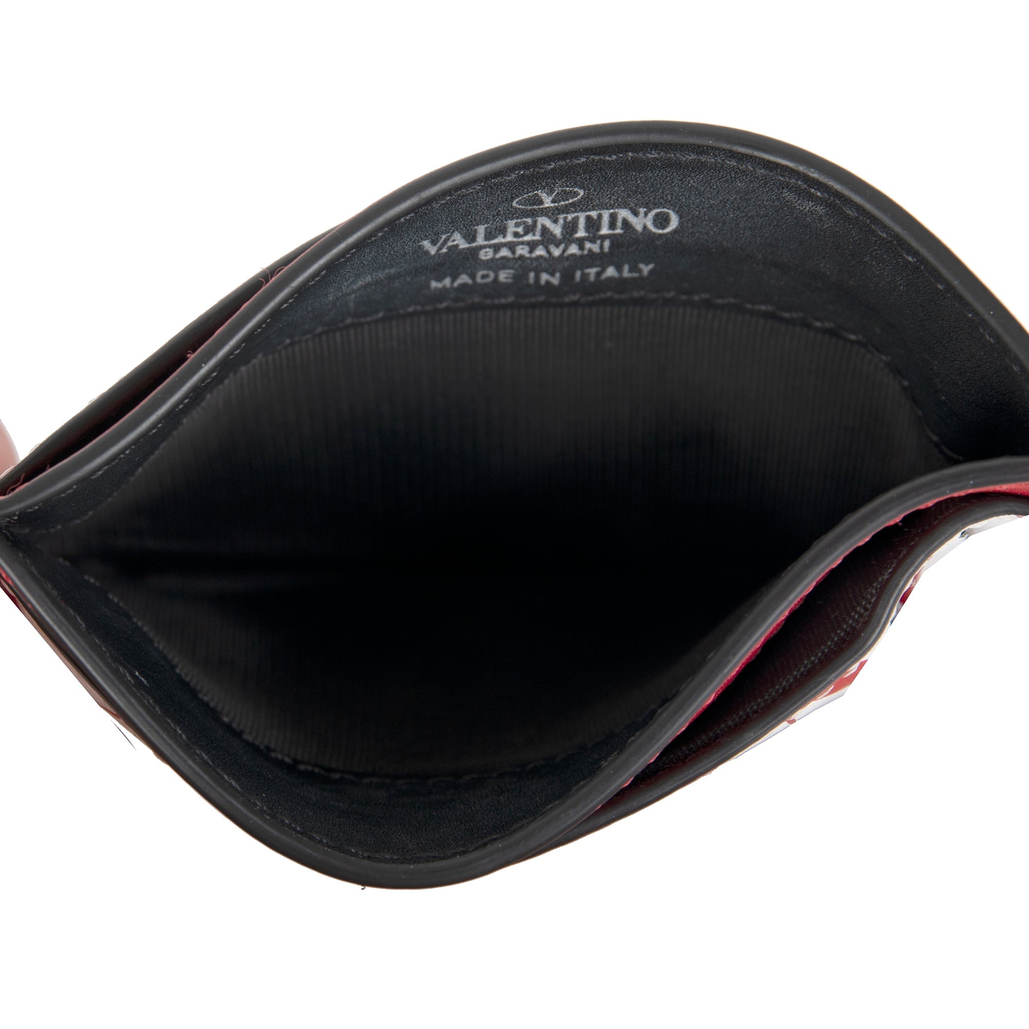 Valentino Leather Logo Card Holder w/ Box