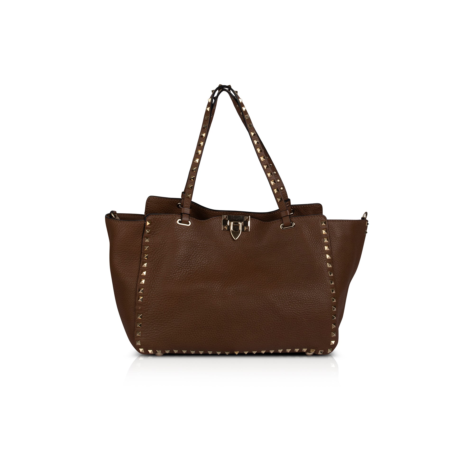 Valentino Medium Grainy Calfskin Rockstud Tote Bag