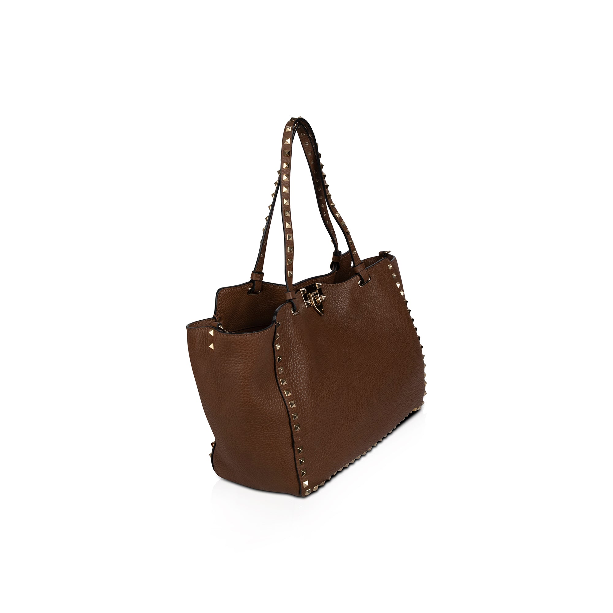 Valentino Medium Grainy Calfskin Rockstud Tote Bag