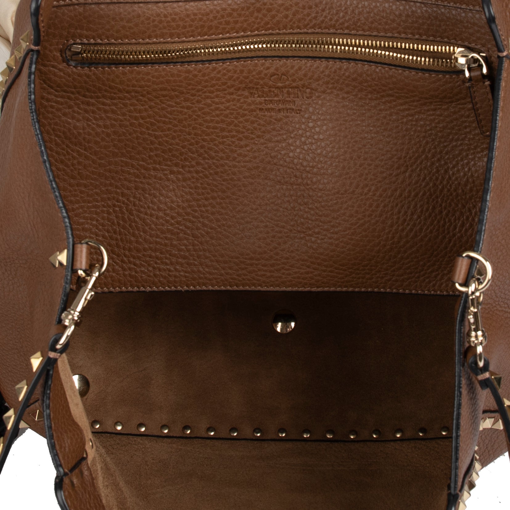 Valentino Medium Grainy Calfskin Rockstud Tote Bag