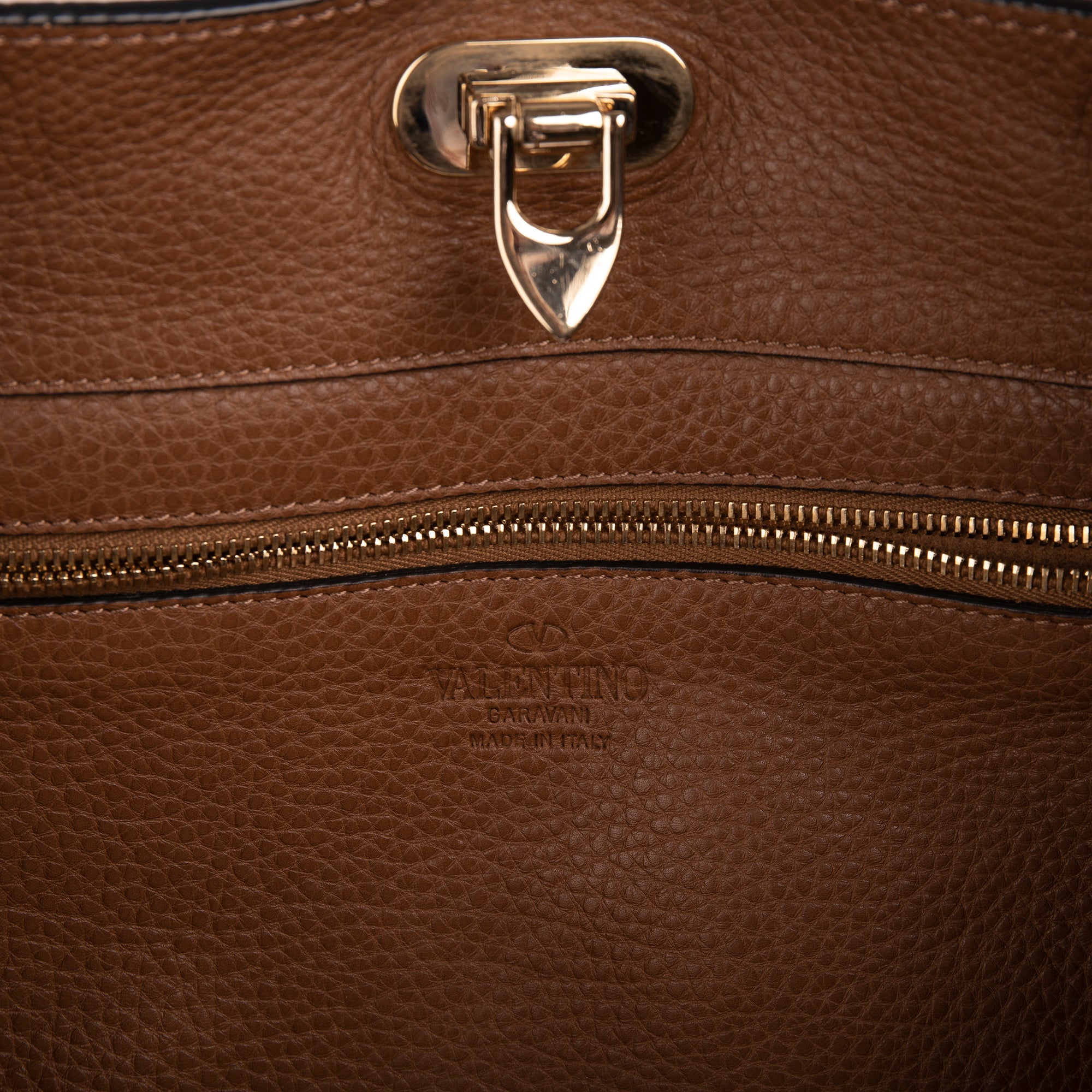 Valentino Medium Grainy Calfskin Rockstud Tote Bag