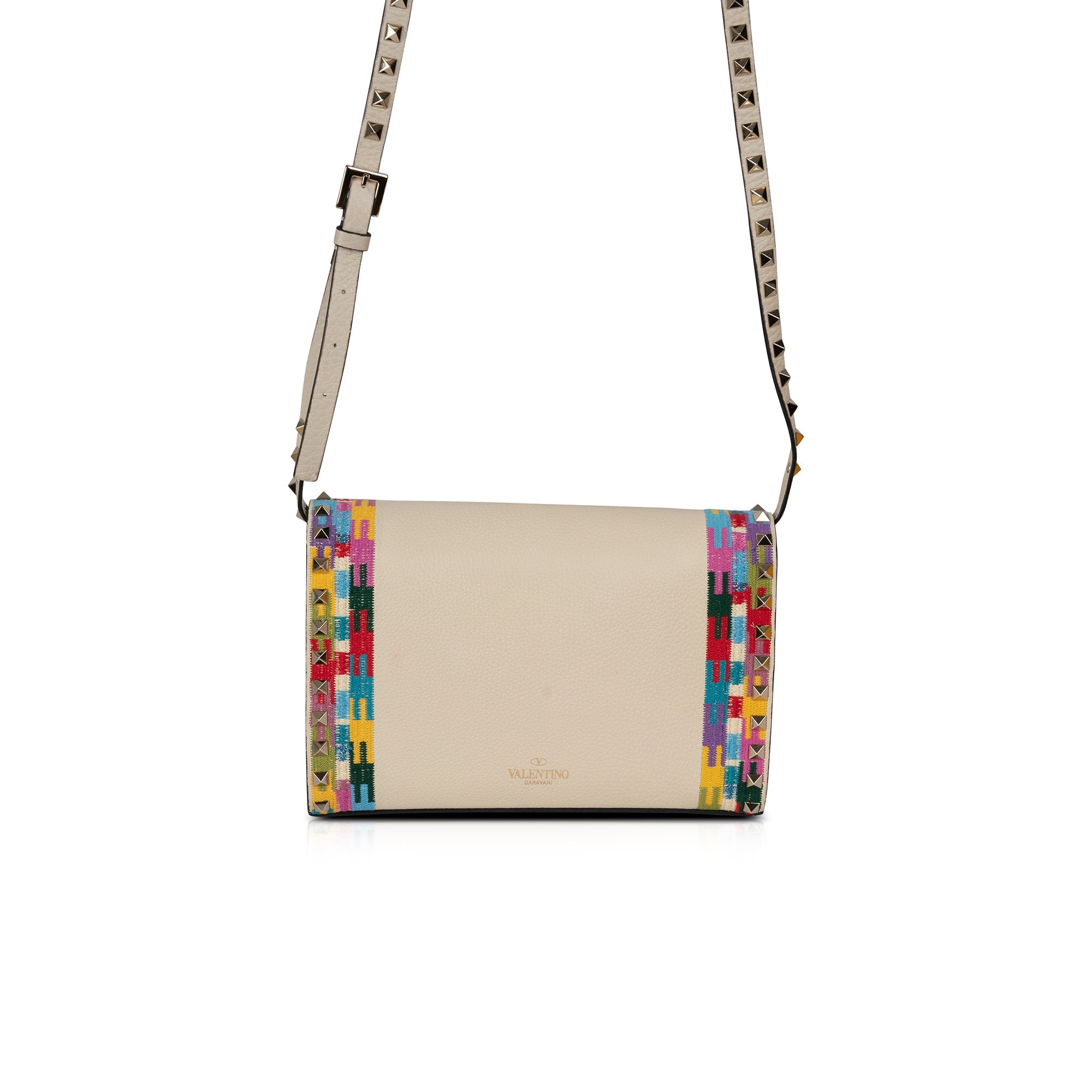 Valentino Medium Limited Edition Embroidered Rockstud Crossbody Bag