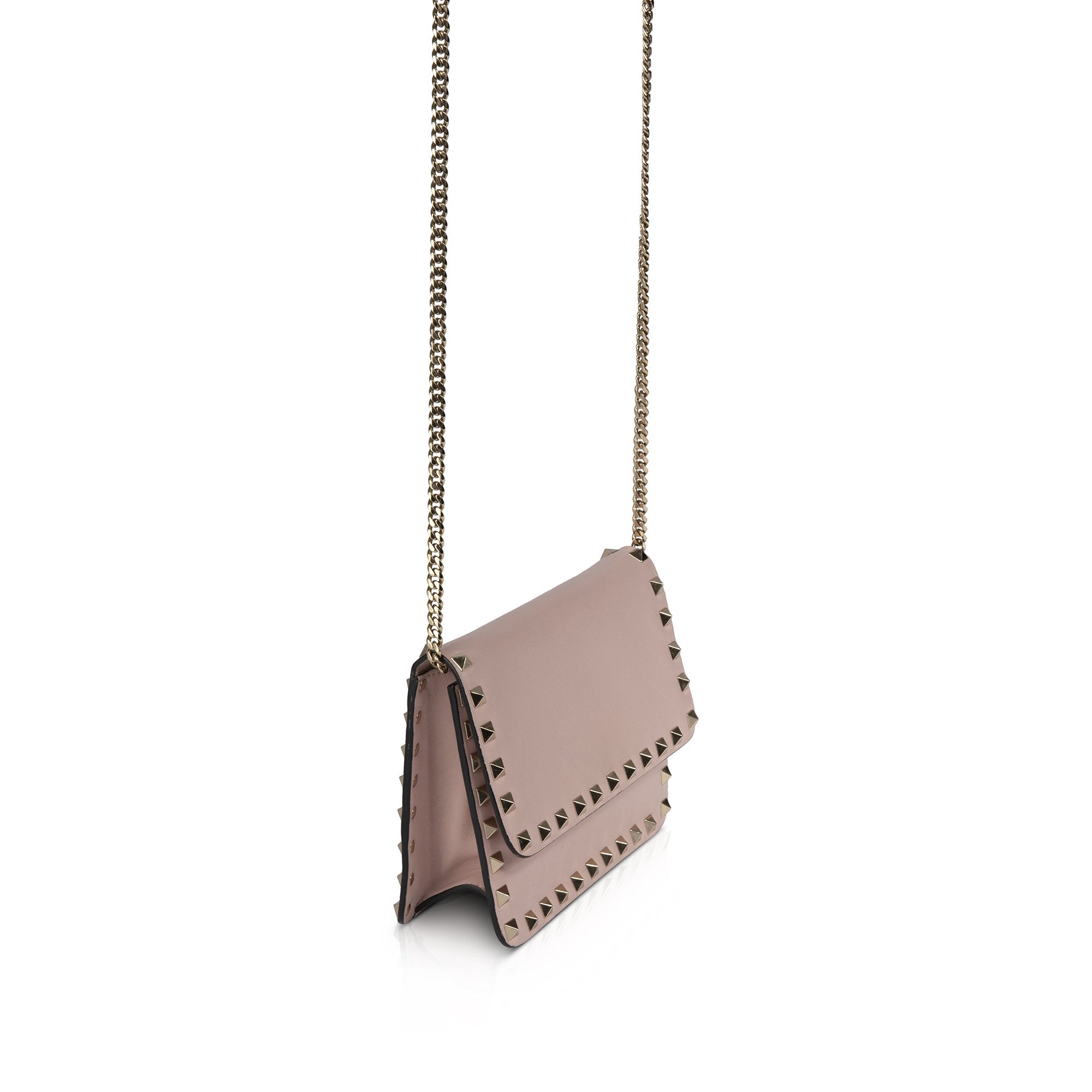 Valentino Rockstud Mini Flap Top Crossbody Chain Bag