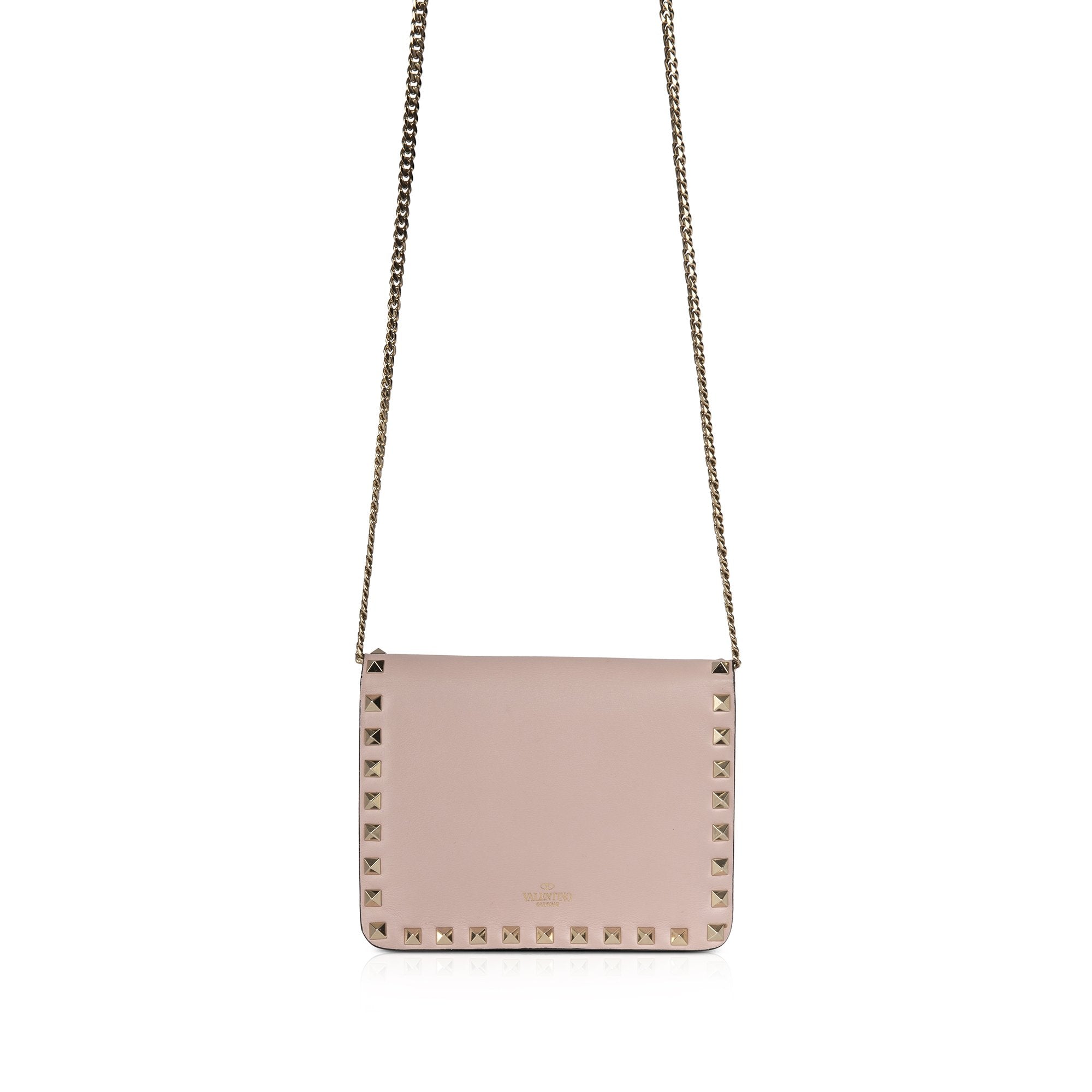 Valentino Rockstud Mini Flap Top Crossbody Chain Bag