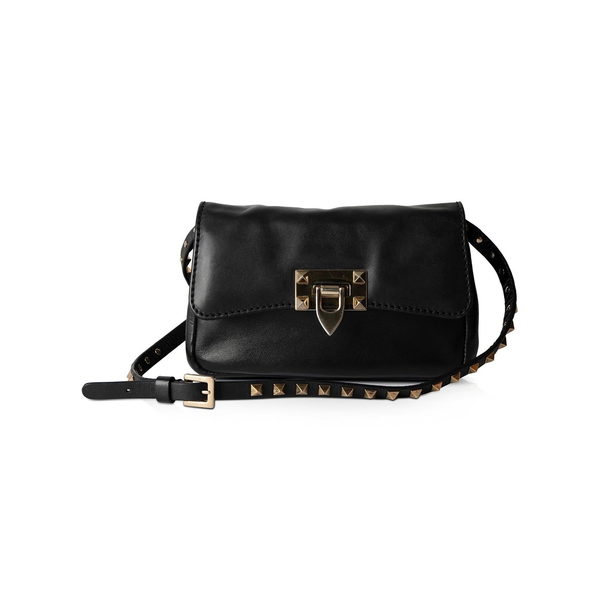 Valentino Small Rockstud Leather Crossbody Bag