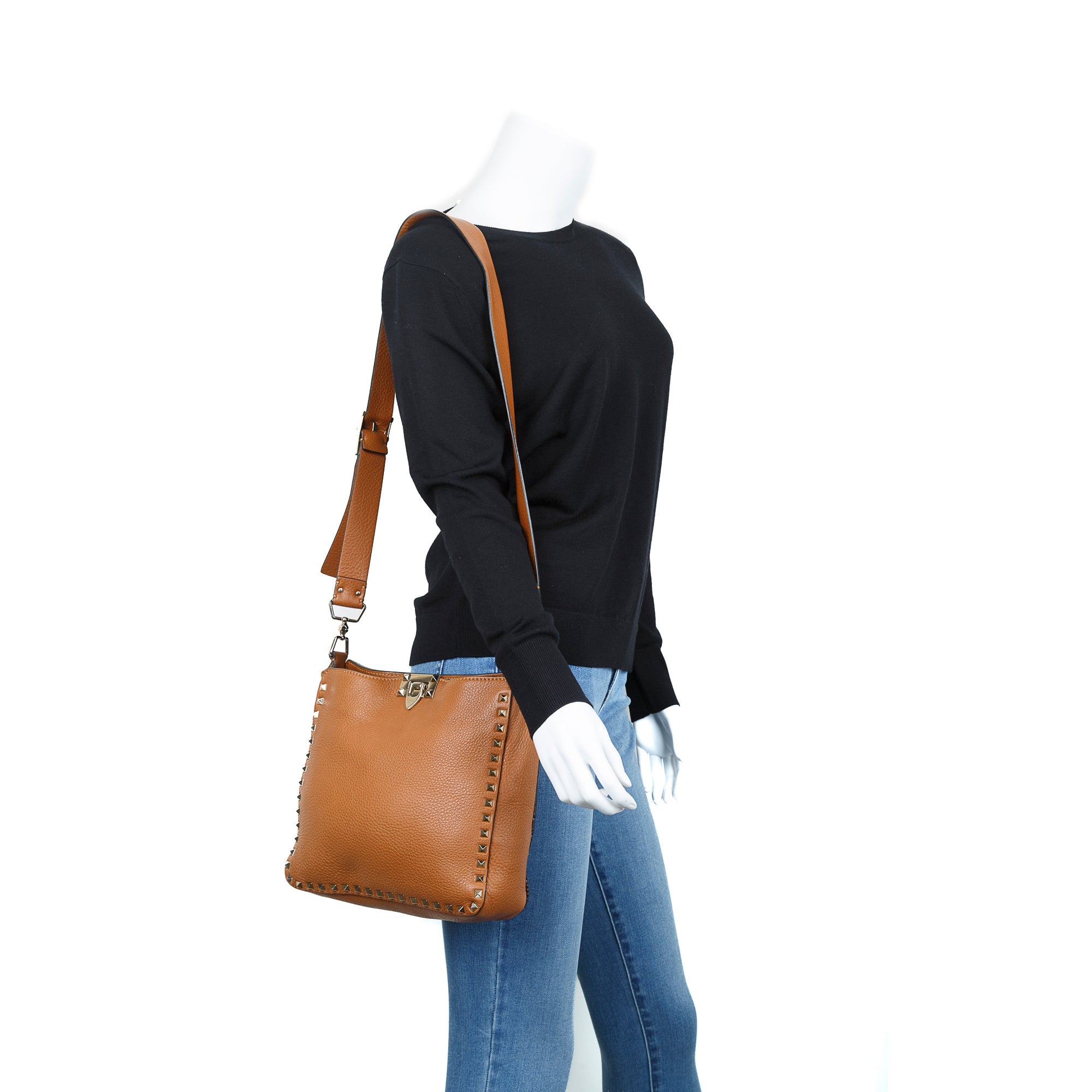 Valentino Small Rockstud Messenger Bag